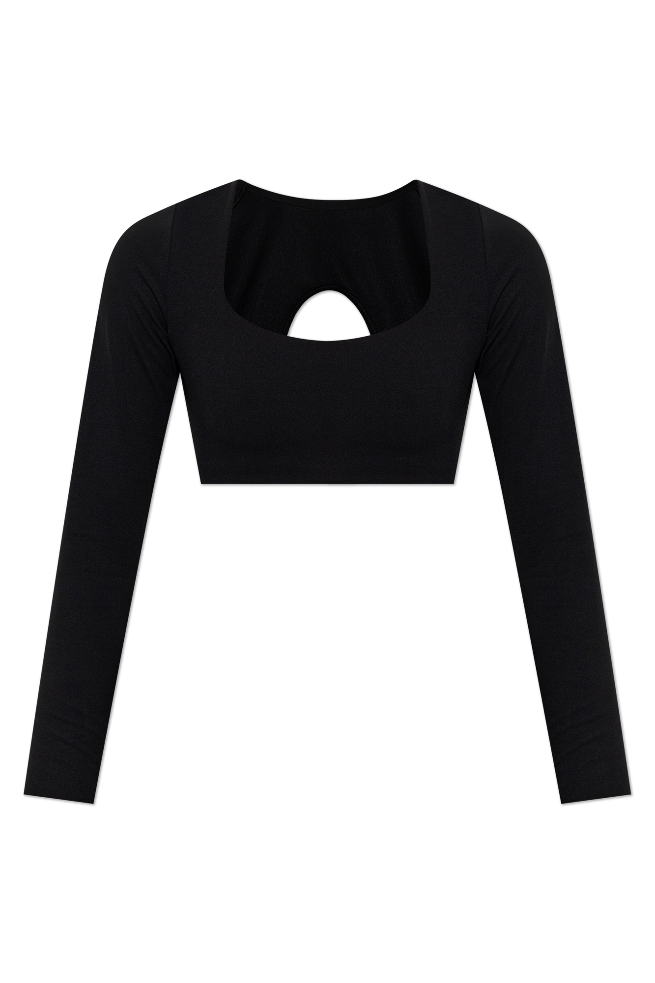 Nike Krótki Top Z Długimi Rękawami, Kobiety, Czarny