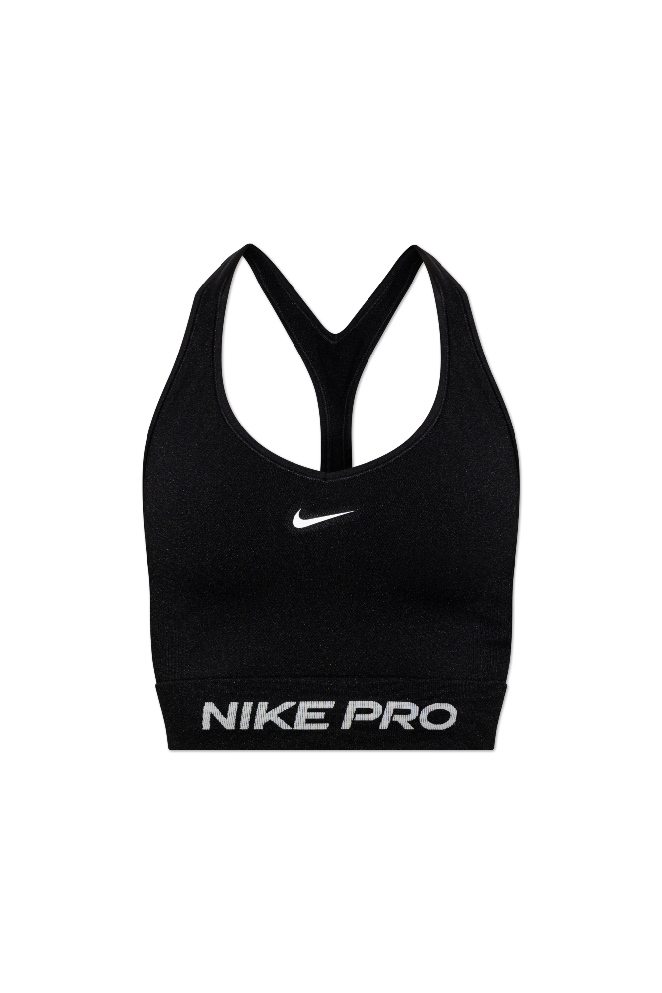 Nike Top Sportowy Z Logo, Kobiety, Czarny