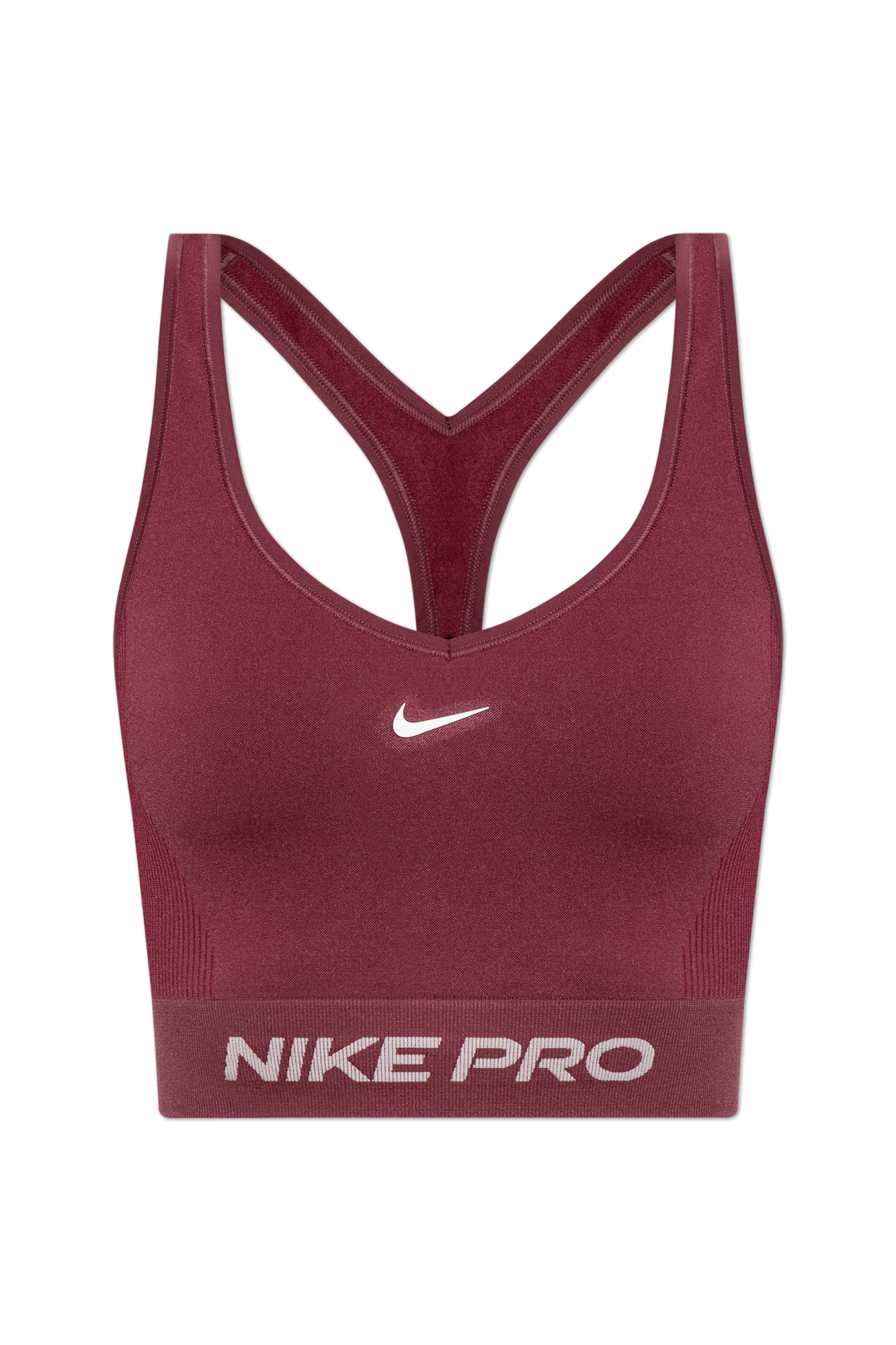 Nike Top Sportowy Z Logo, Kobiety, Bordo