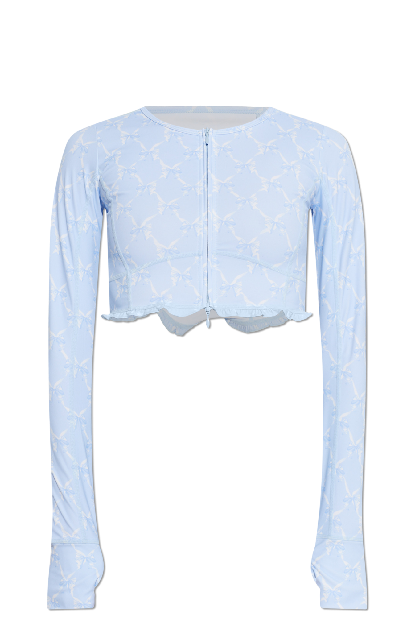 LoveShackFancy Krótki Top Sportowy `Laudie`, Kobiety, Jasnoniebieski