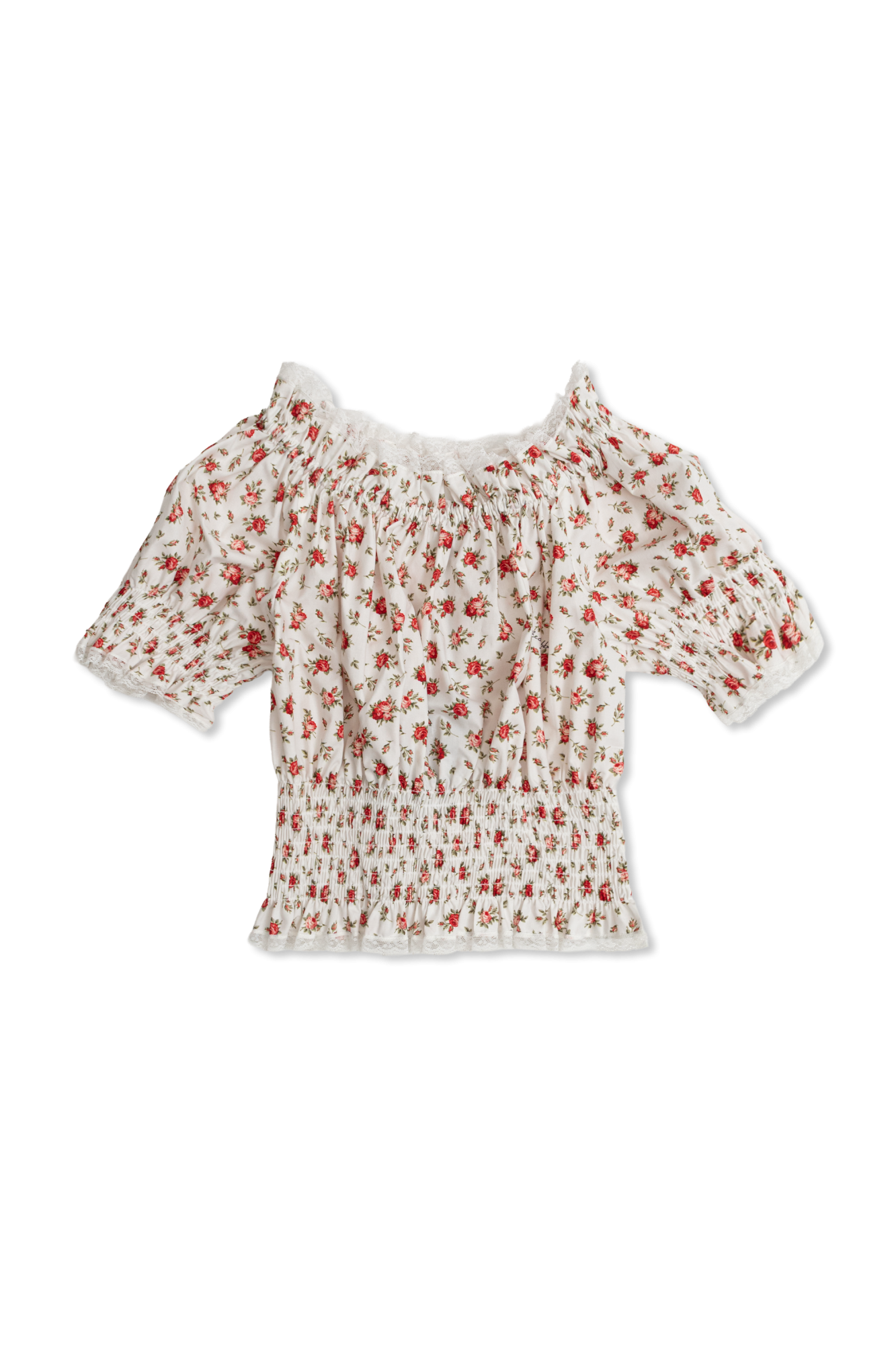 Dolce & Gabbana Kids Top Z Motywem Kwiatowym, Unisex, Biały