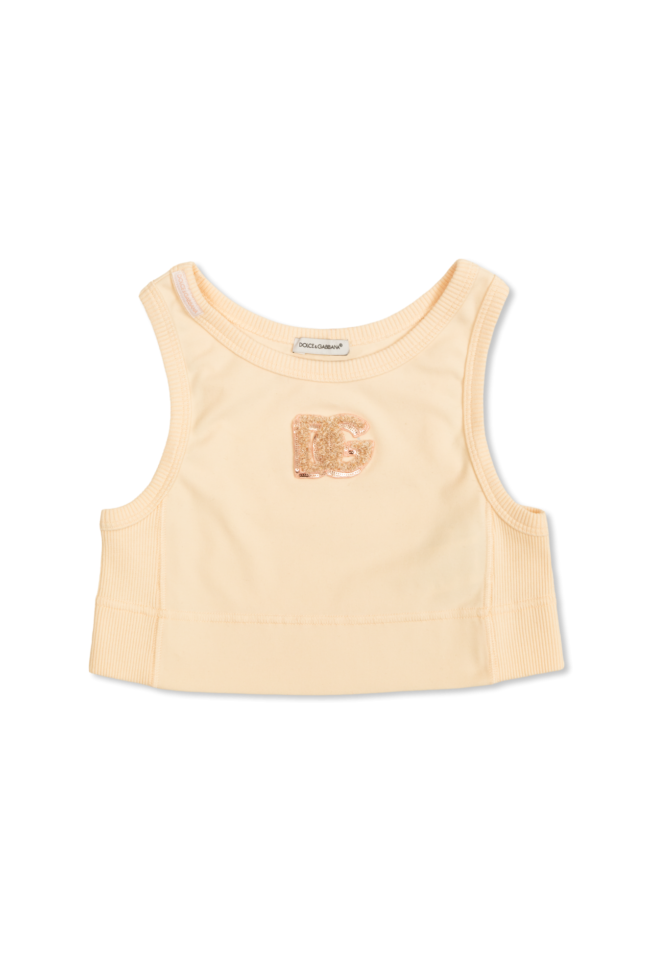 Dolce & Gabbana Kids Top Z Aplikacją, Unisex, Różowy