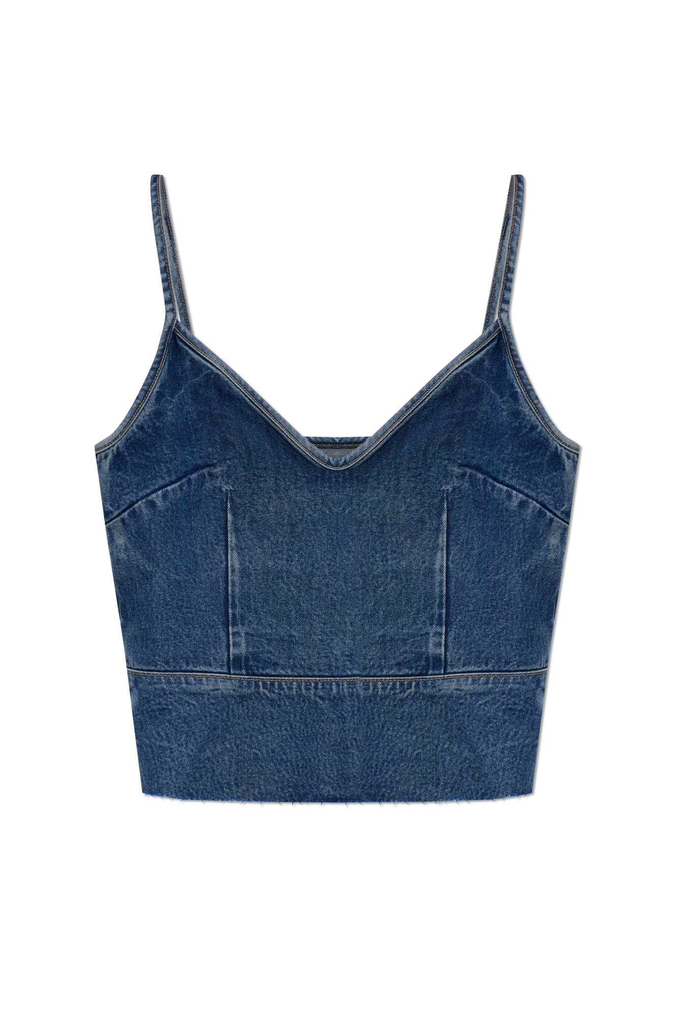 AllSaints Jeansowy Top `Lilah`, Kobiety, Granatowy