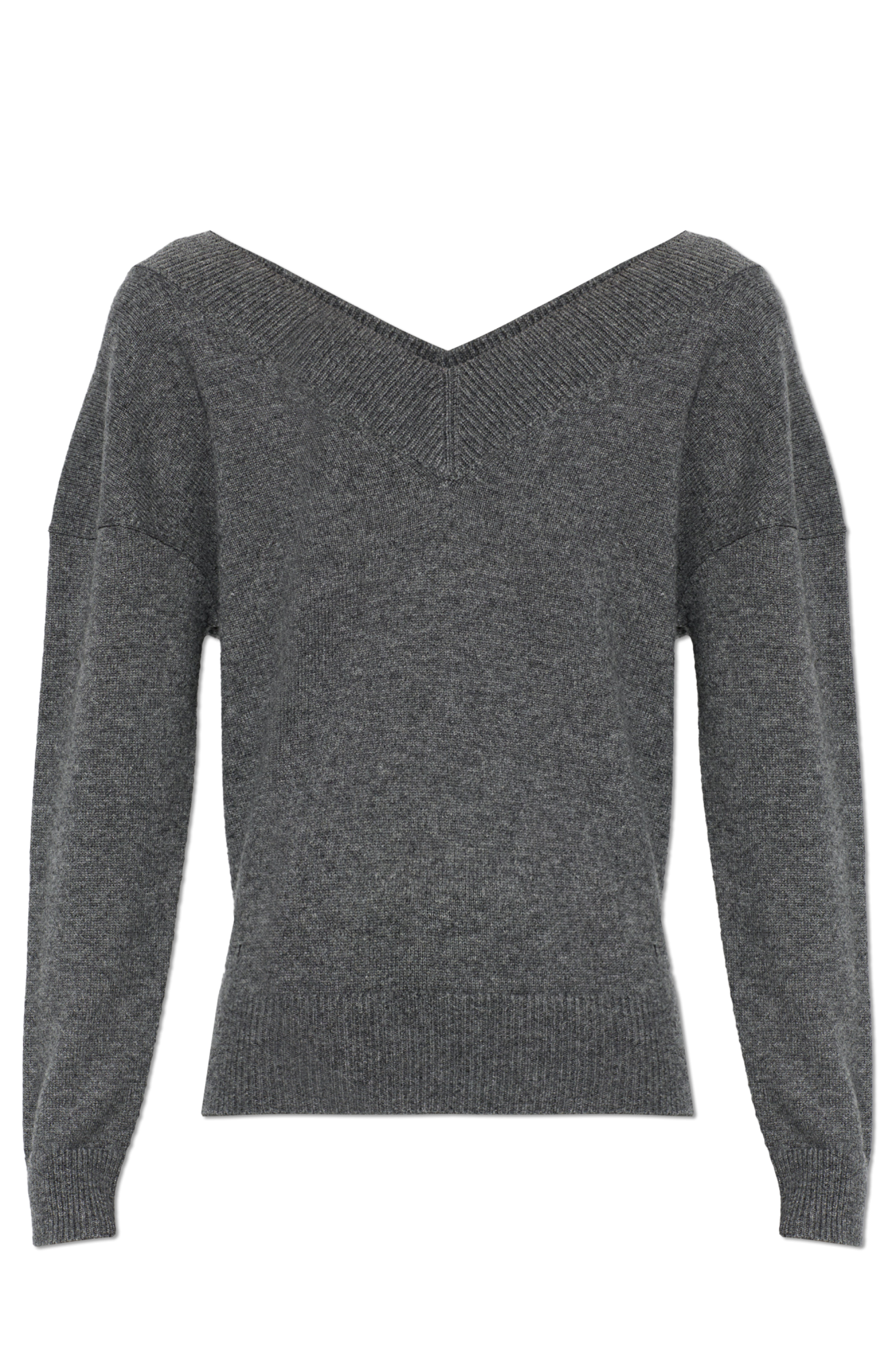 Tom Ford Kaszmirowy Sweter Z Dekoltem W Serek, Kobiety, Szary