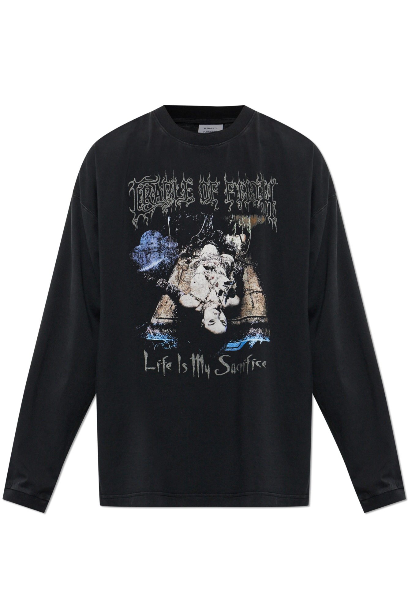 VETEMENTS T-shirt Z Długimi Rękawami, Mężczyźni, Czarny
