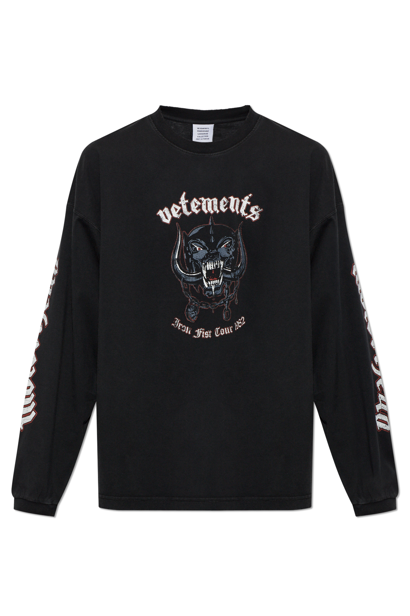 VETEMENTS T-shirt Z Nadrukiem, Mężczyźni, Czarny