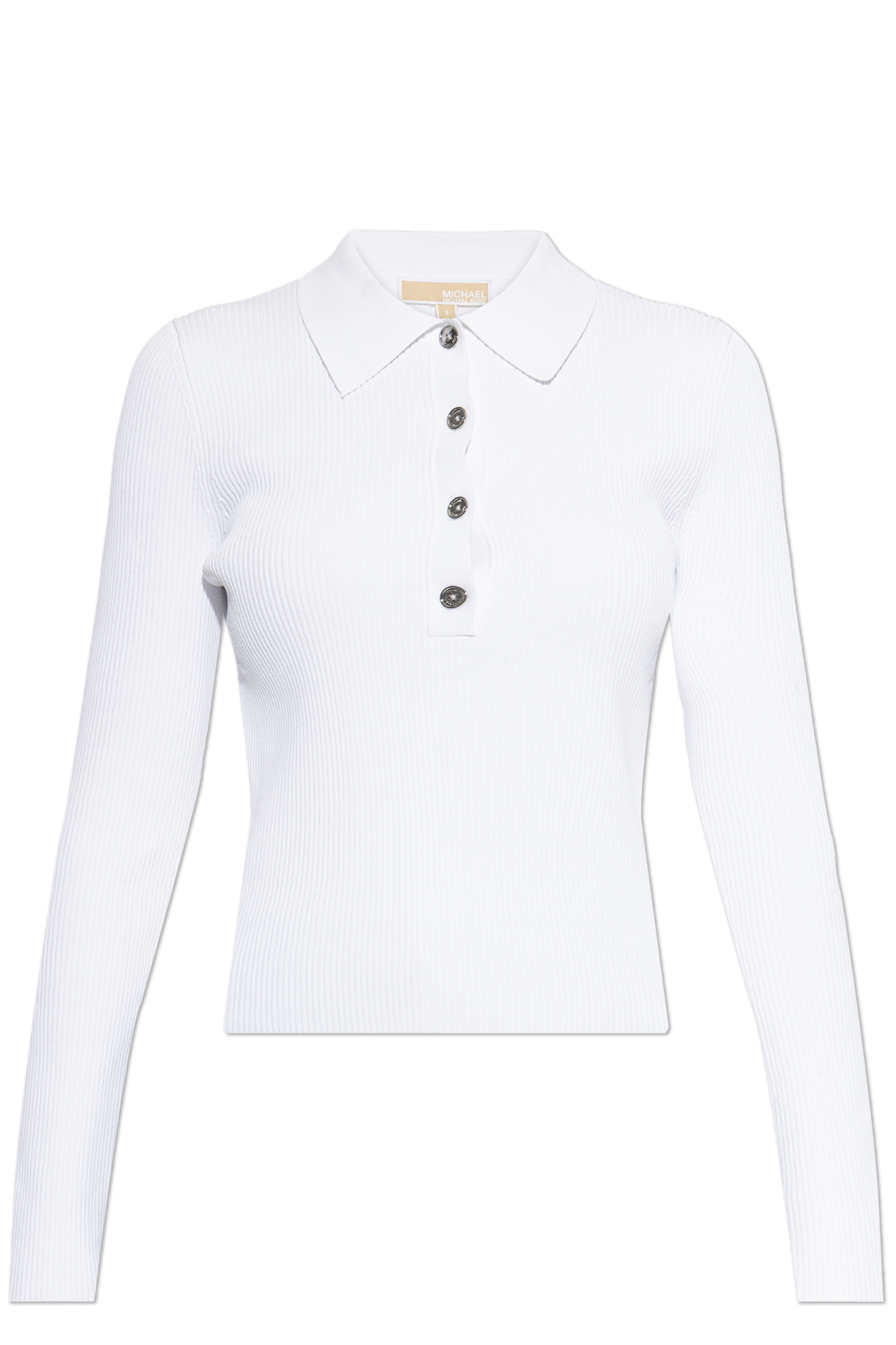 Michael Michael Kors Polo Z Długimi Rękawami, Kobiety, Biały