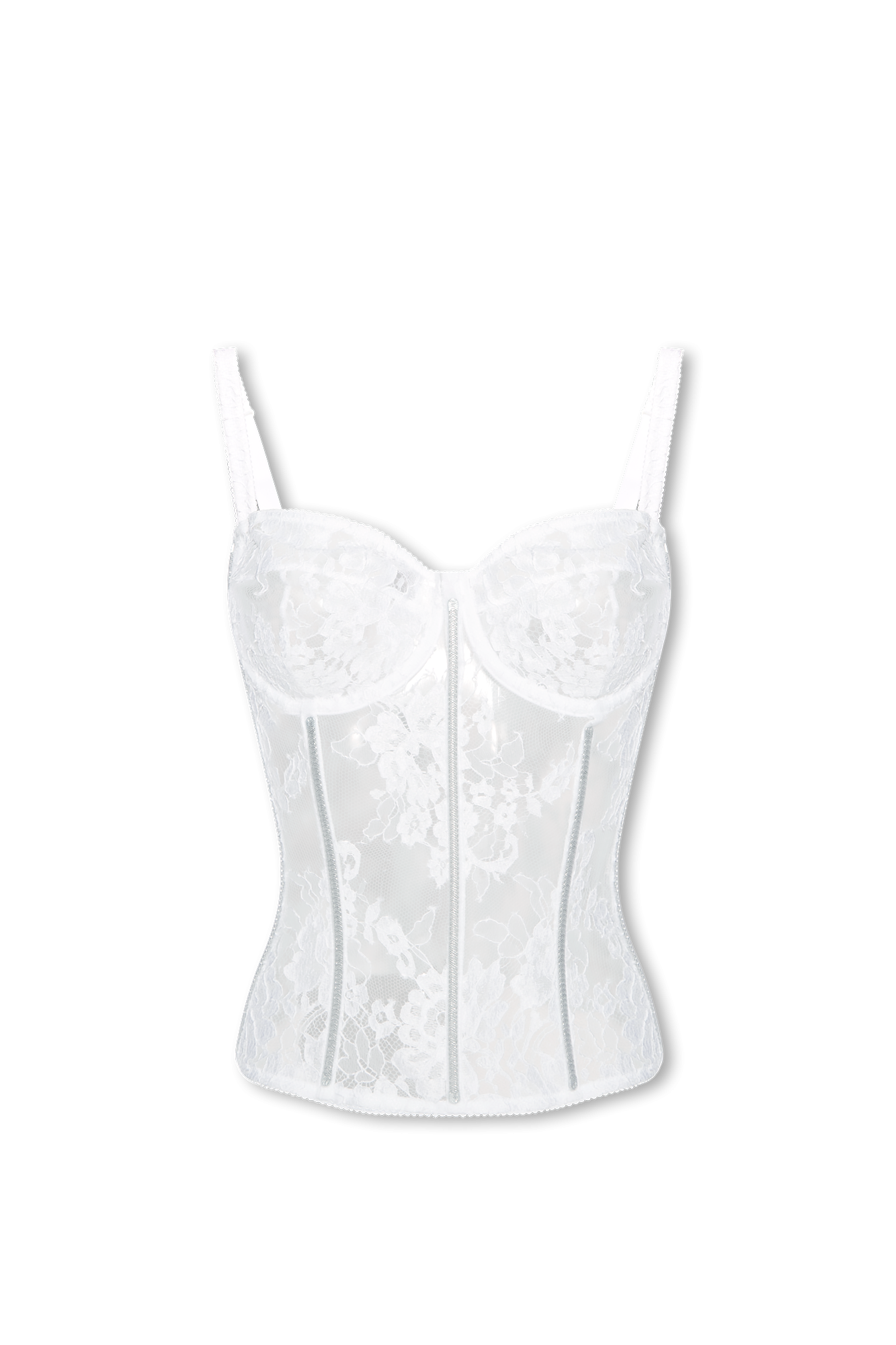 Dolce & Gabbana Koronkowy Top Na Ramiączkach, Kobiety, Biały