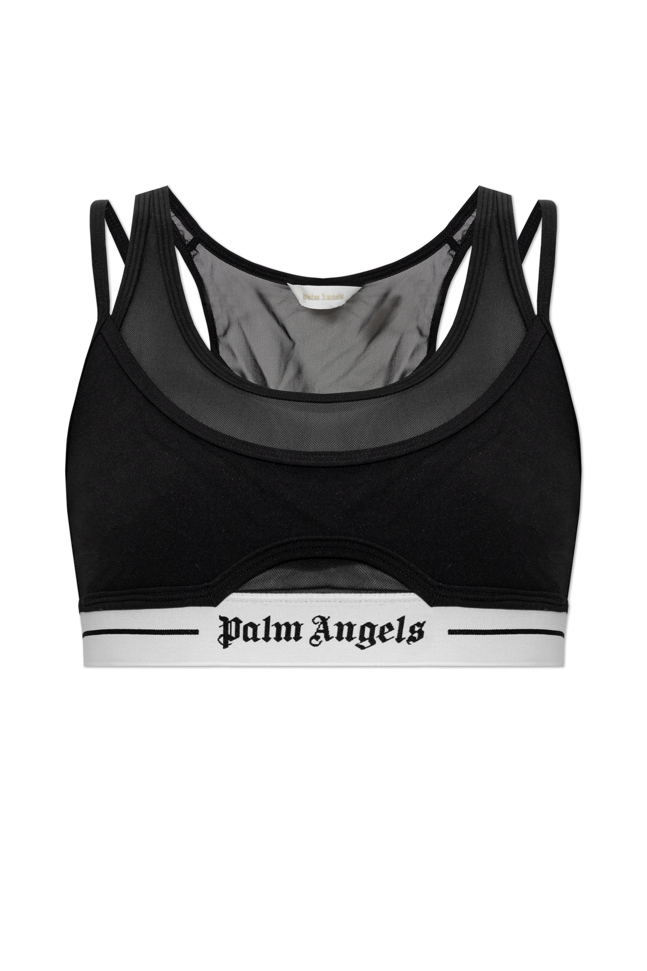 Palm Angels Top Z Logo, Kobiety, Czarny