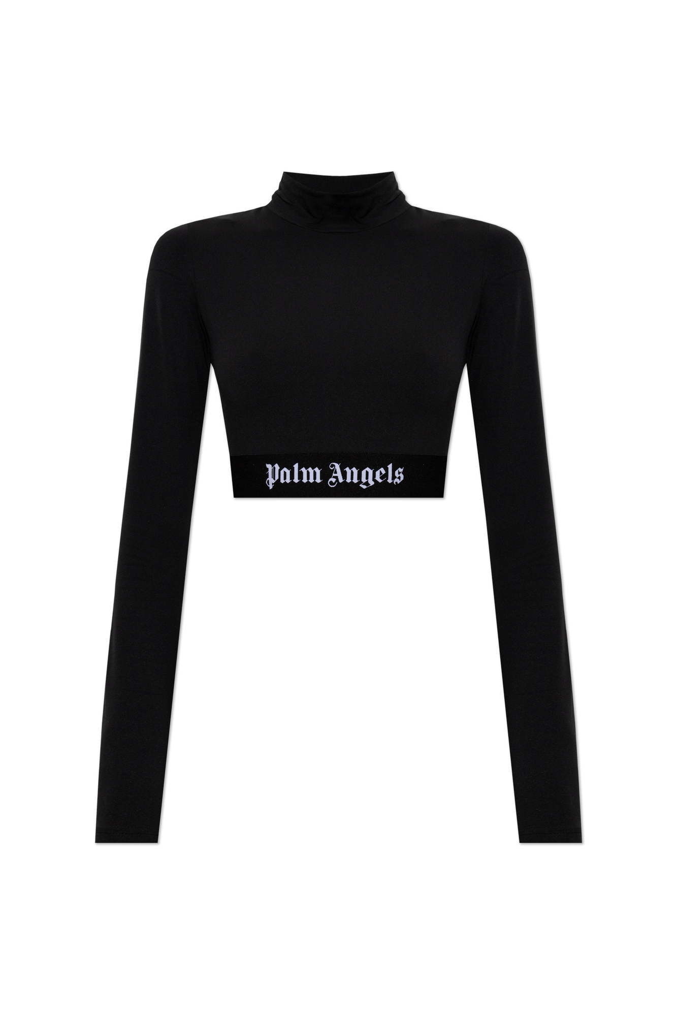 Palm Angels Krótki Top Z Logo, Kobiety, Czarny