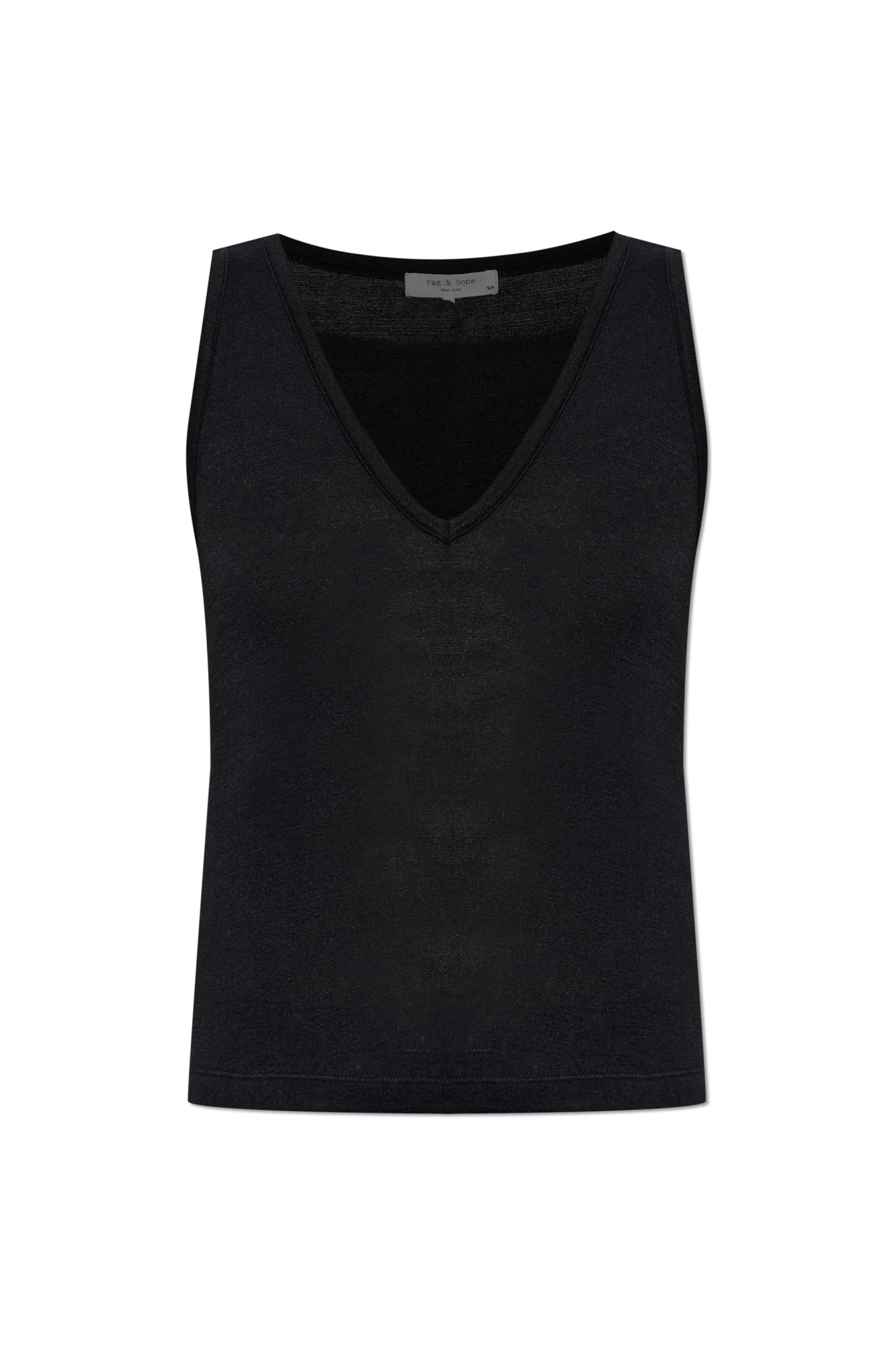 Rag & Bone Top Z Dekoltem W Serek, Kobiety, Czarny