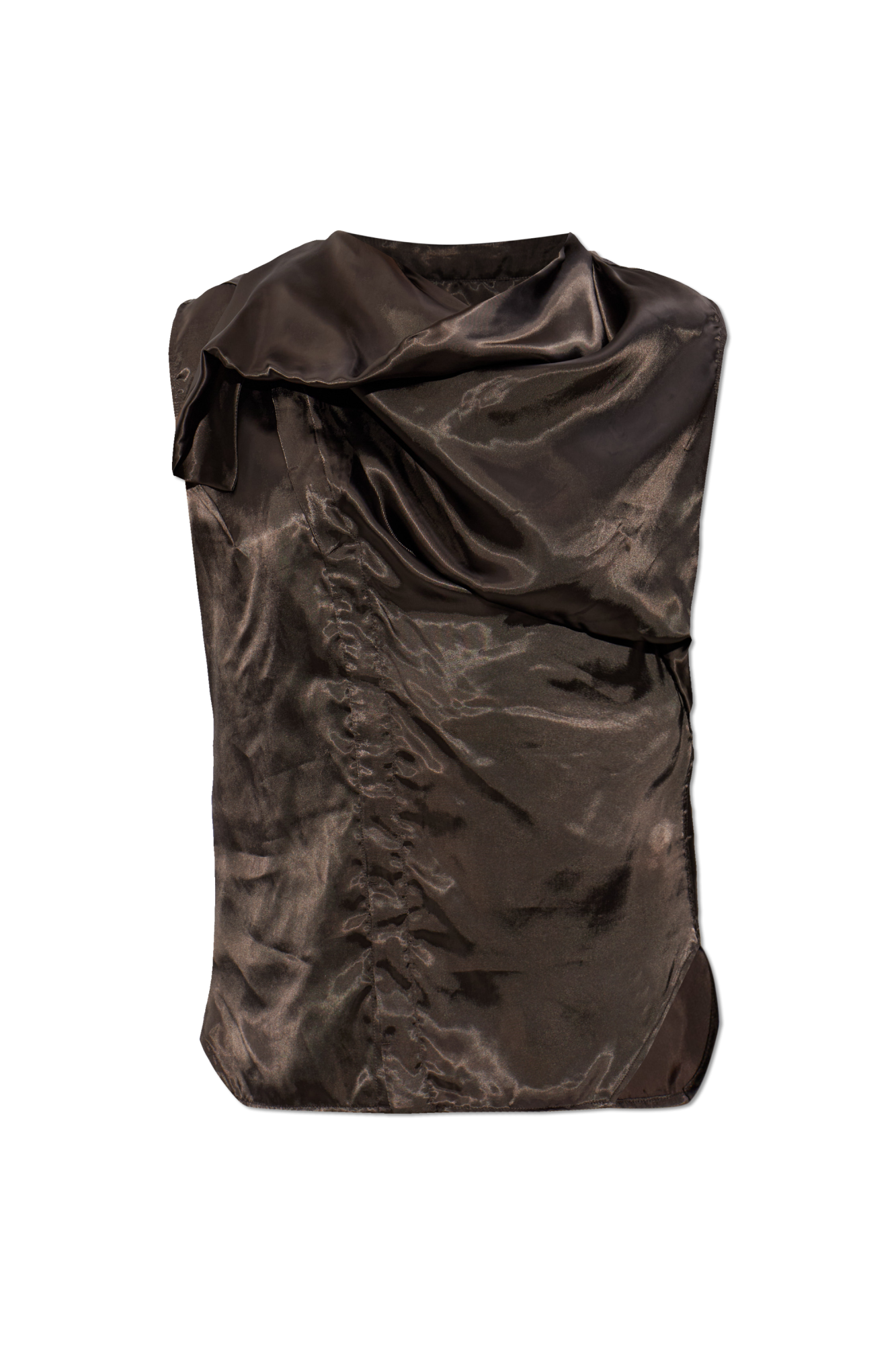 Rick Owens Drapowany Top ‘Island’, Kobiety, Brązowy