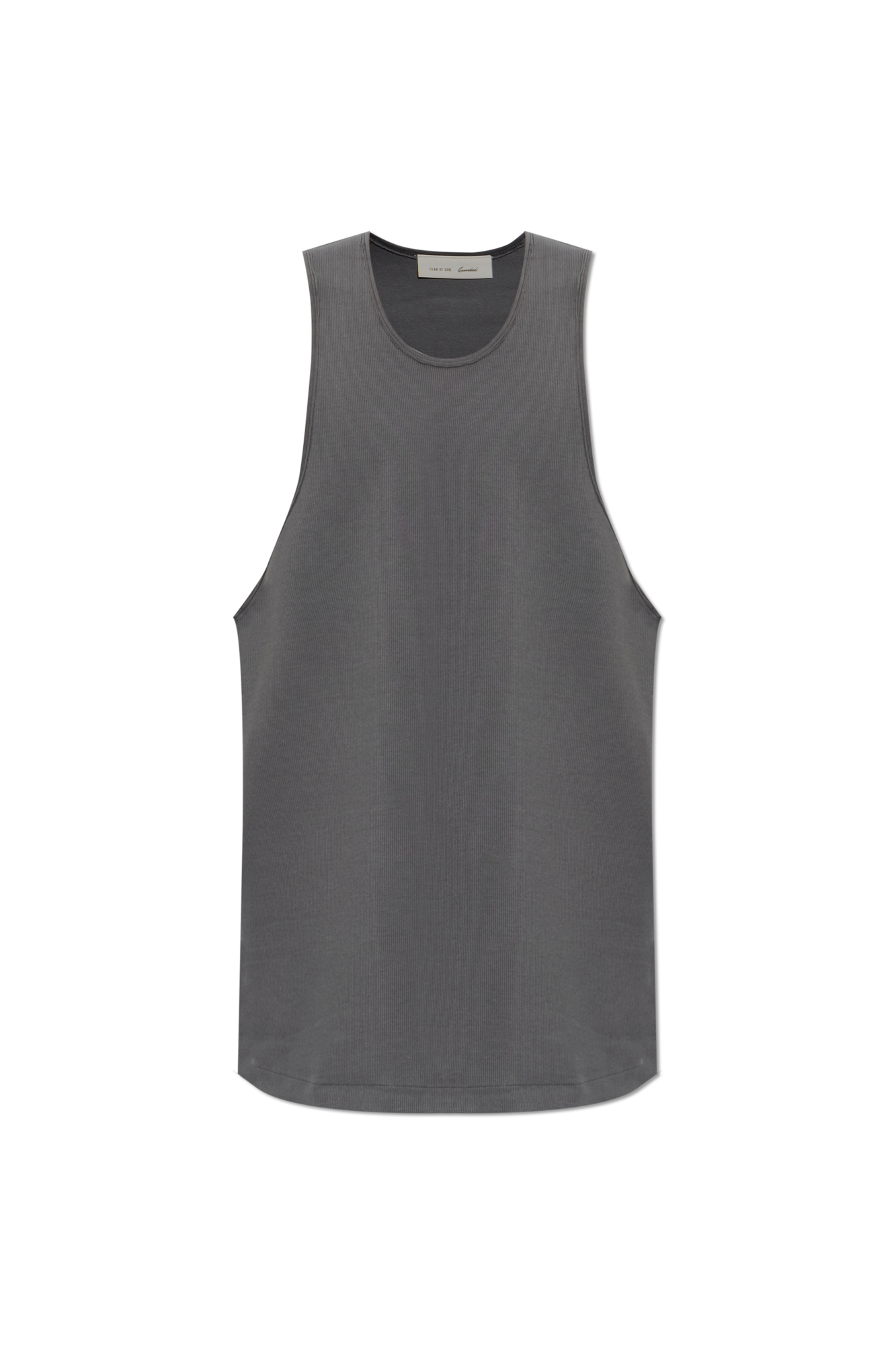 Fear Of God Essentials Bawełniany Top Bez Rękawów, Mężczyźni, Szary