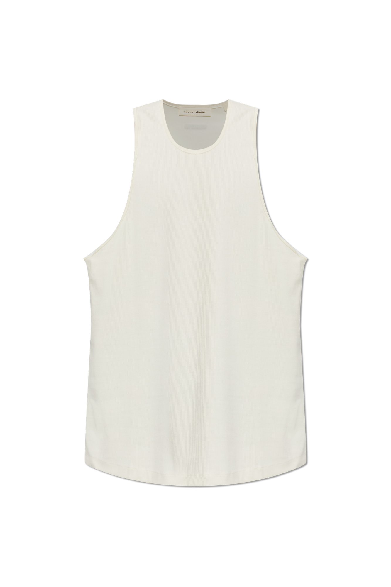 Fear Of God Essentials Bawełniany Top Bez Rękawów, Mężczyźni, Kremowy