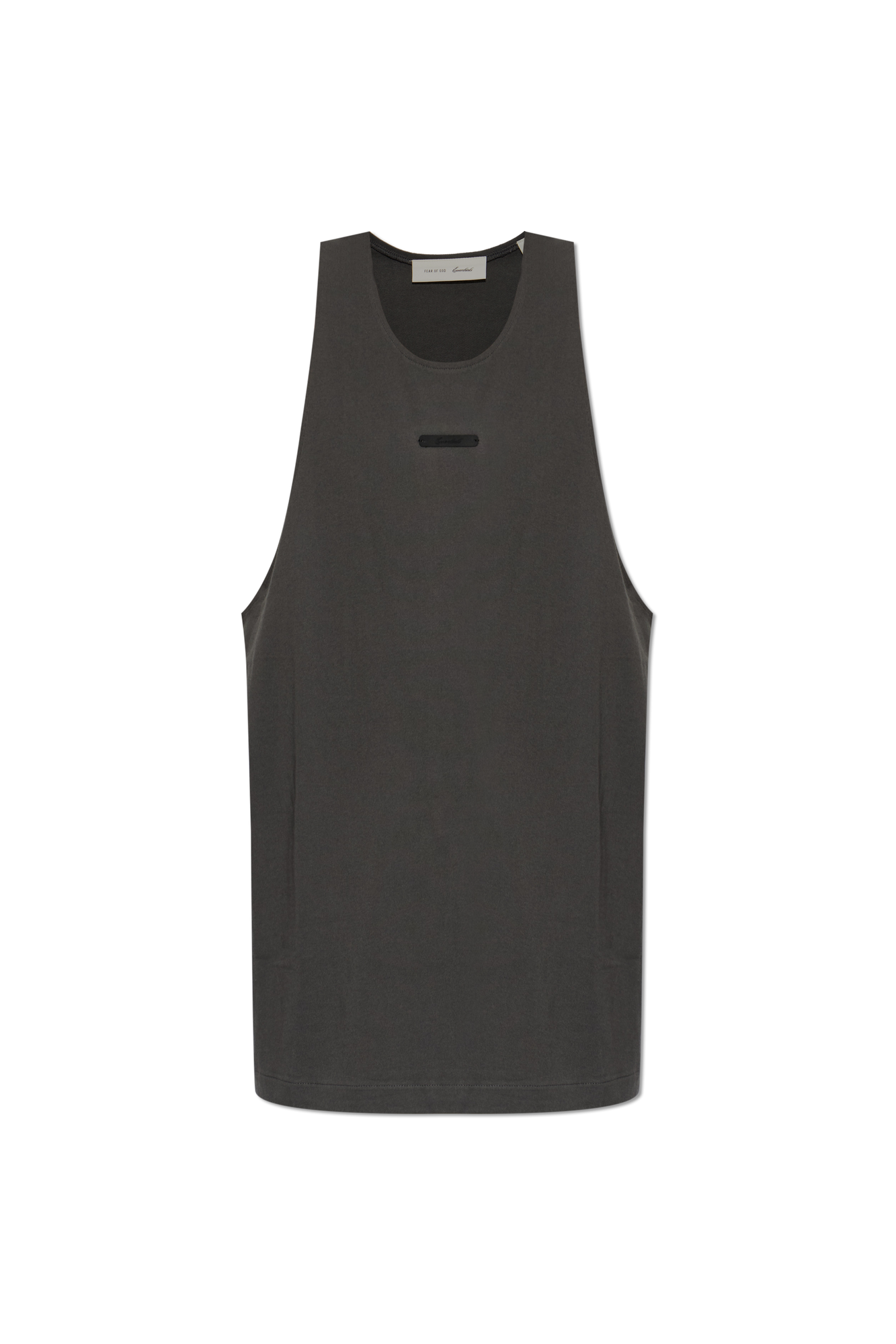 Fear Of God Essentials Bawełniany Top Bez Rękawów, Mężczyźni, Szary