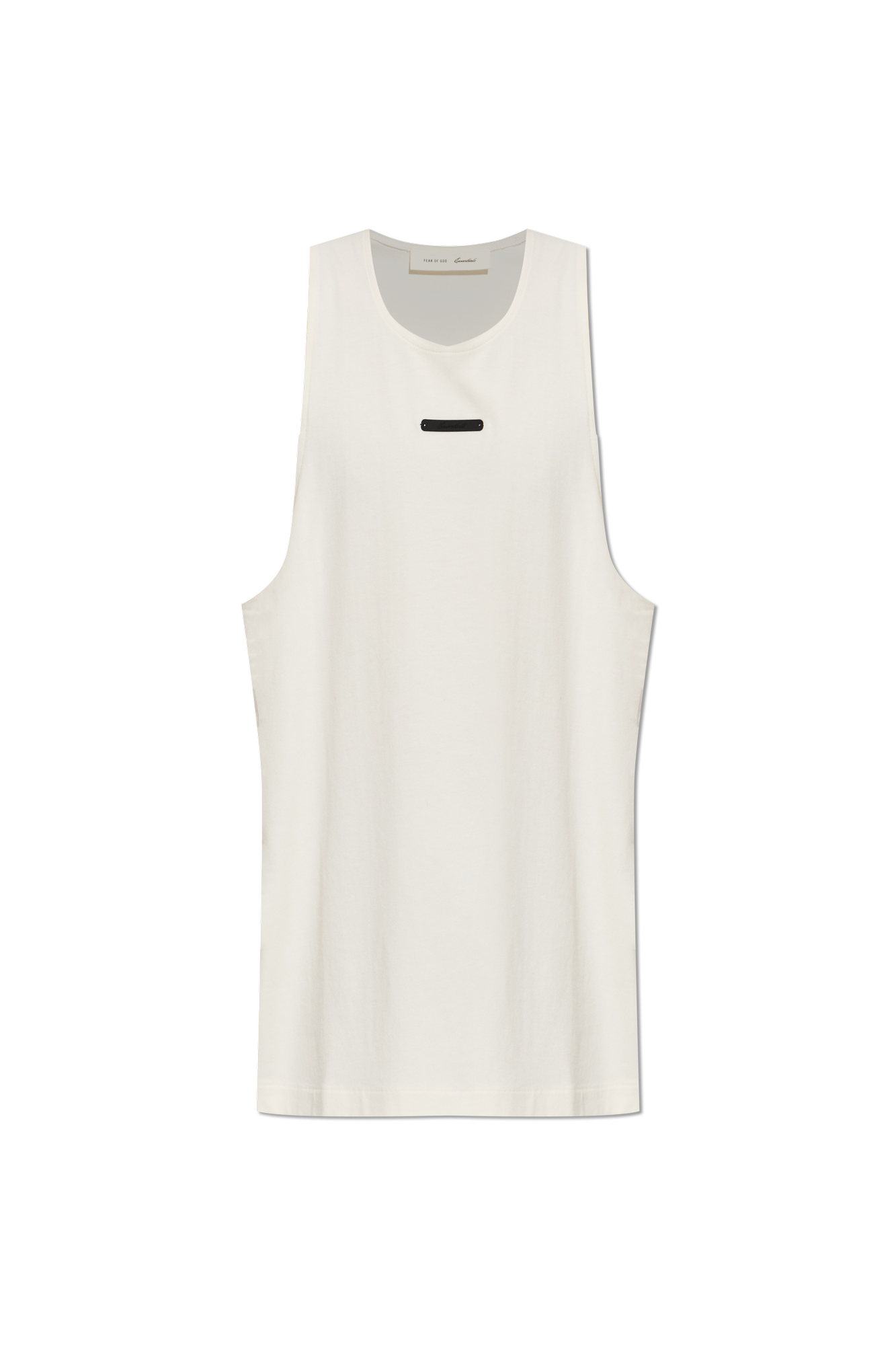 Fear Of God Essentials Bawełniany Top Bez Rękawów, Mężczyźni, Kremowy