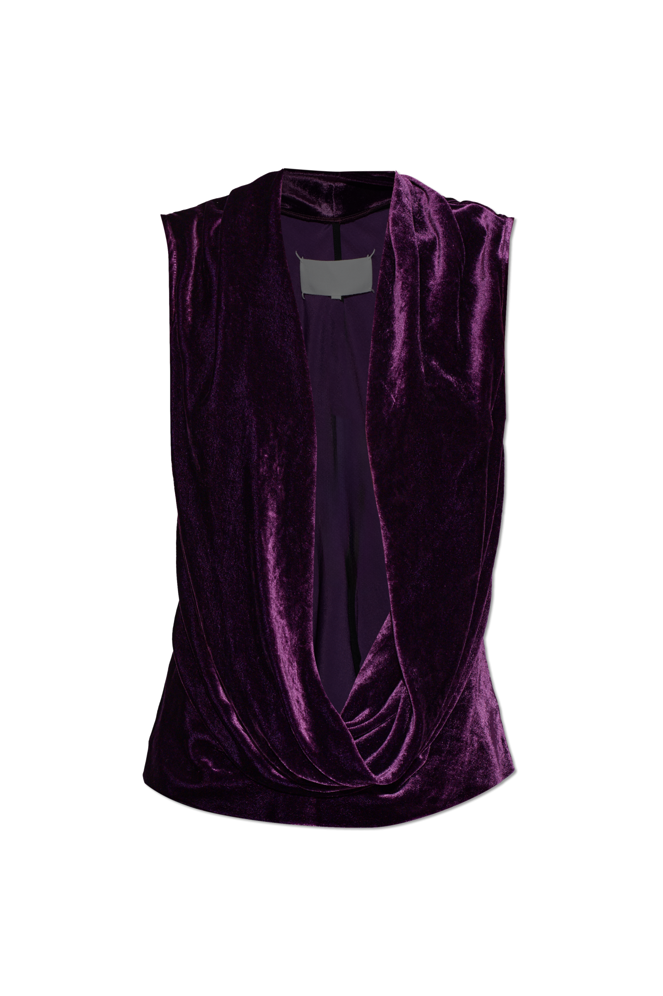 Maison Margiela Welurowy Top, Kobiety, Fioletowy