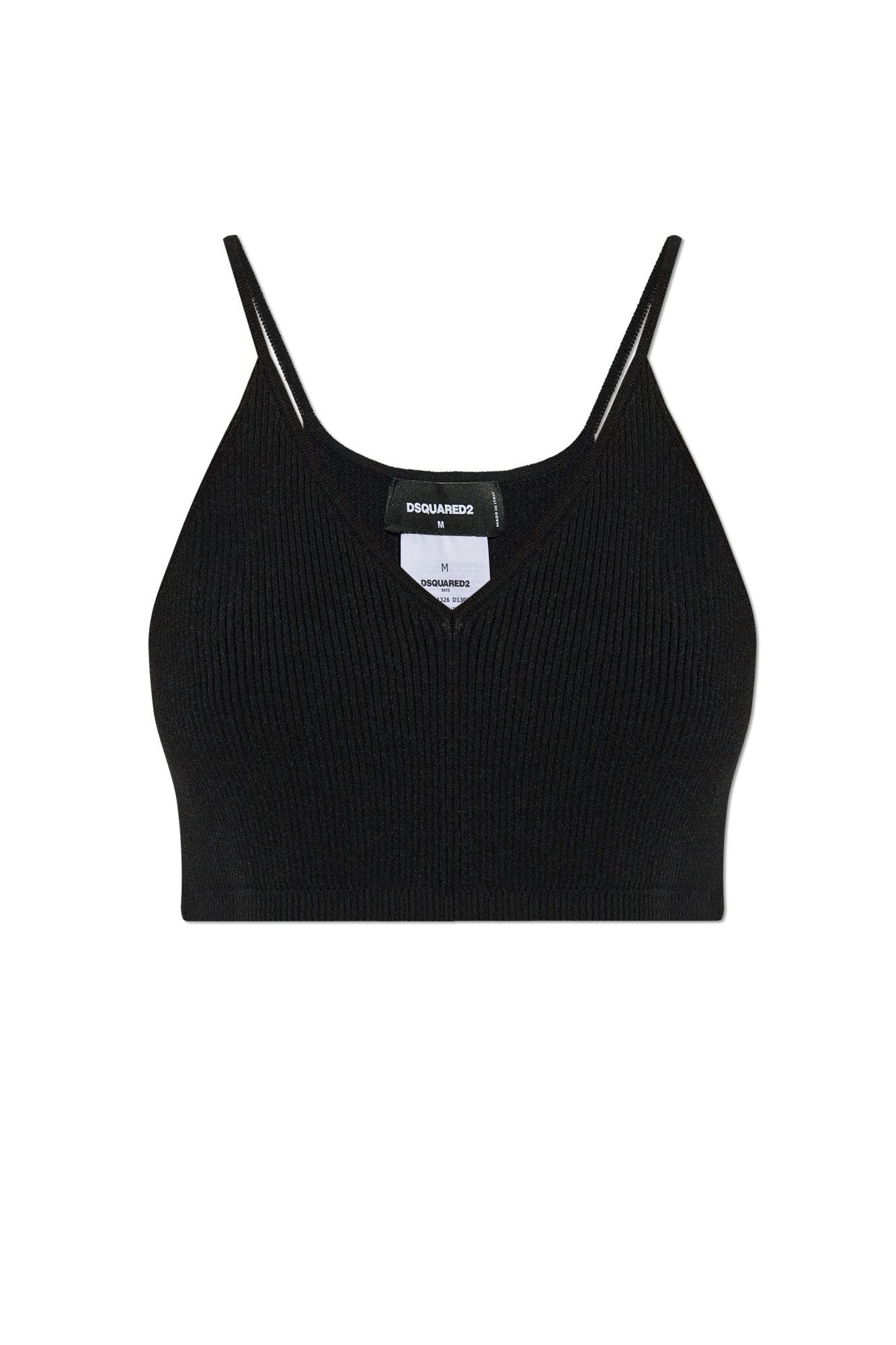 Dsquared2 Prążkowany Top, Kobiety, Czarny