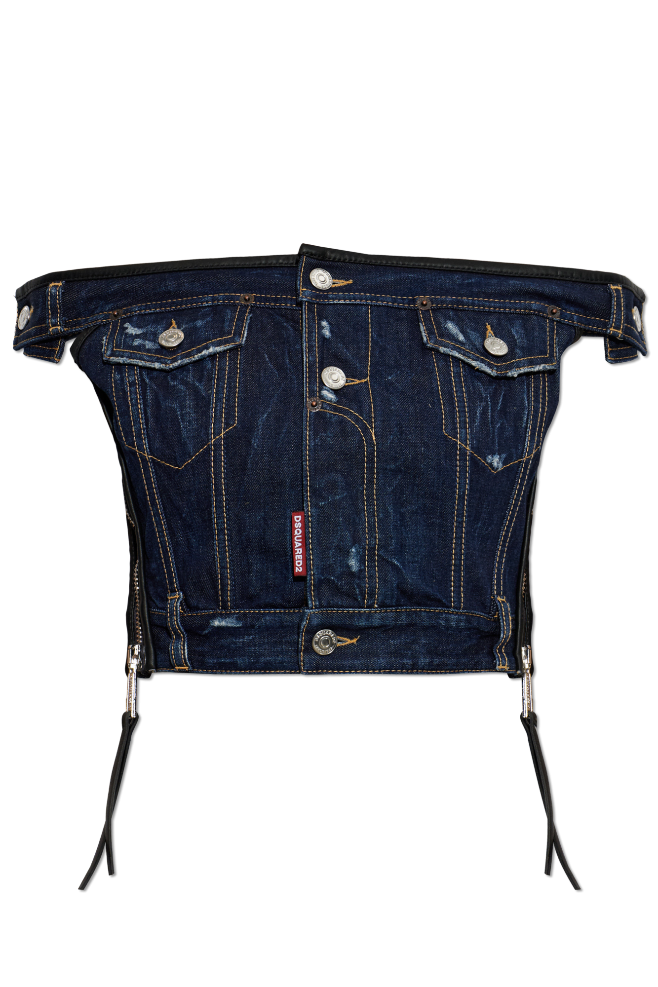Dsquared2 Jeansowy Top, Kobiety, Granatowy
