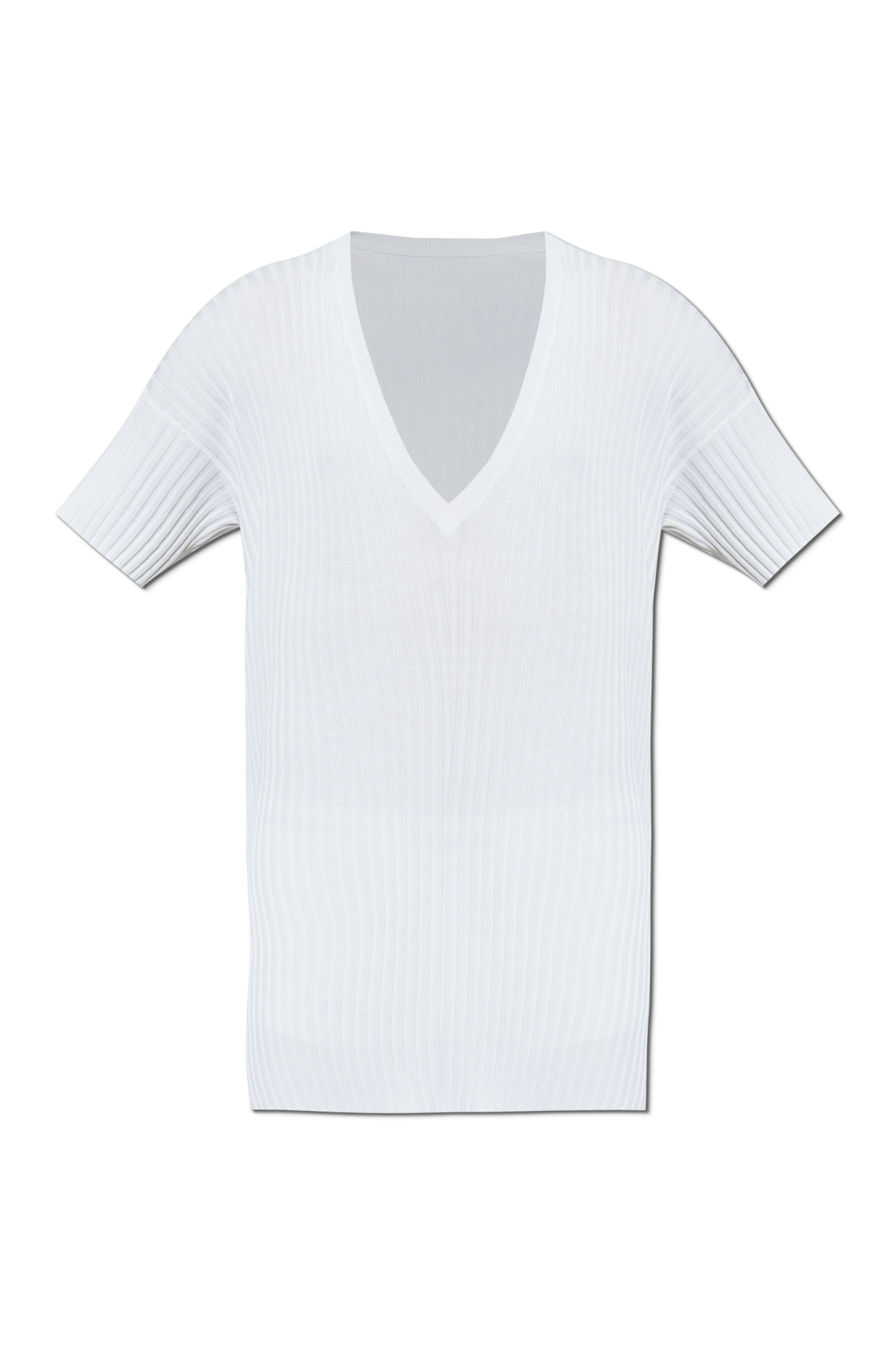 MM6 Maison Margiela Prążkowany Sweter, Mężczyźni, Biały