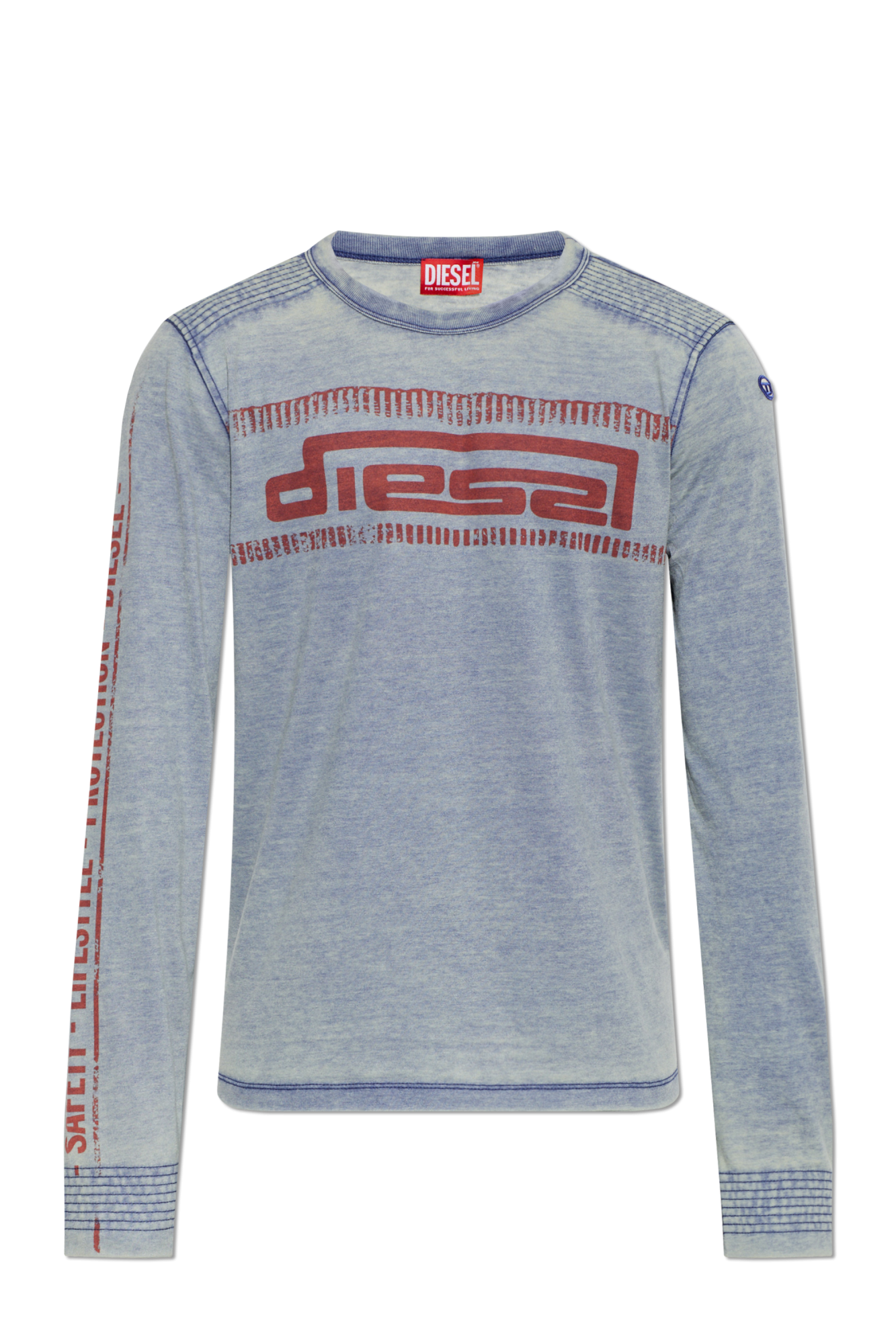 Diesel T-shirt ‘T-DOMY-LS’, Mężczyźni, Niebieski