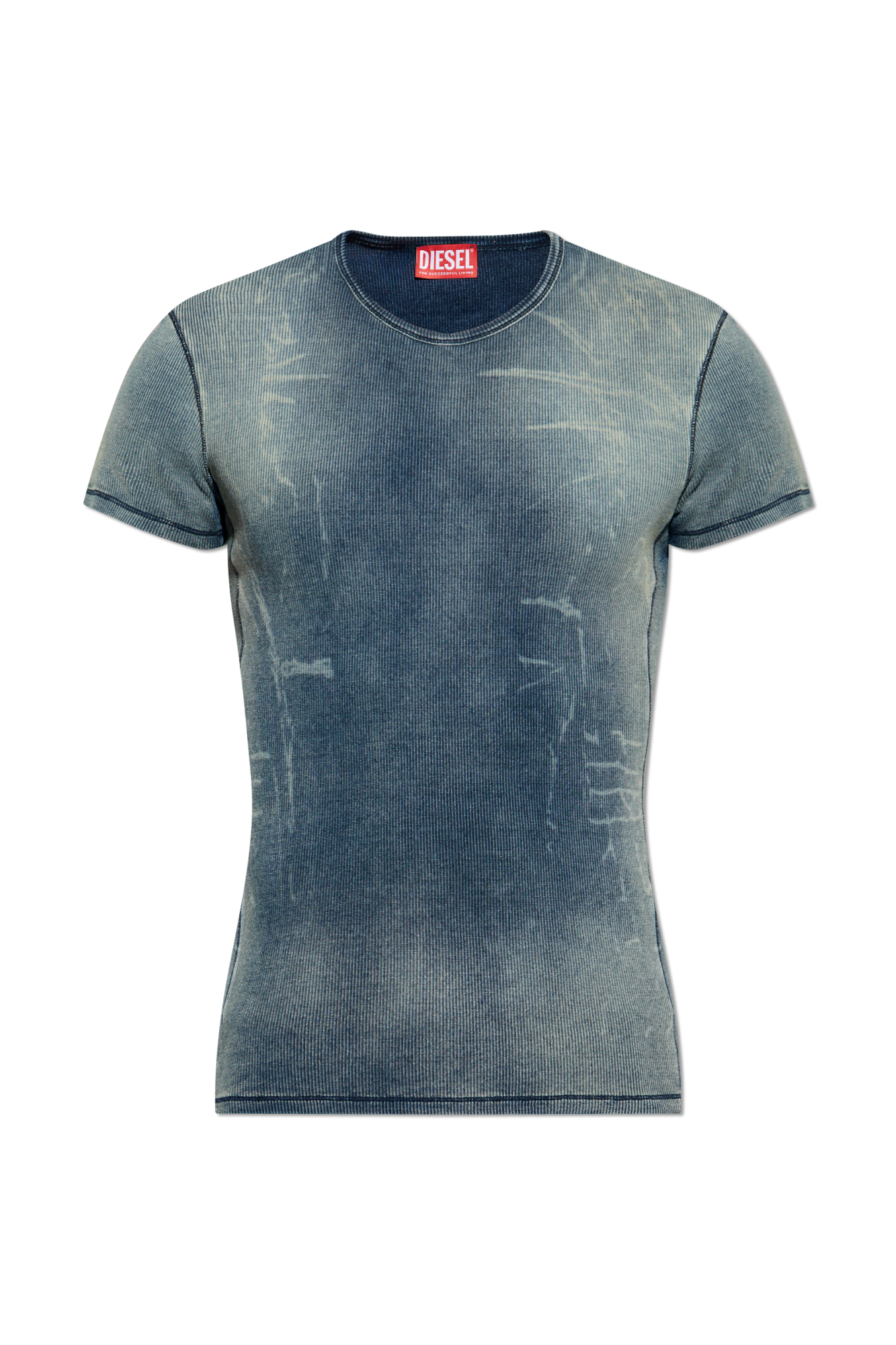 Diesel Prążkowany Top `T-HANS`, Unisex, Granatowy
