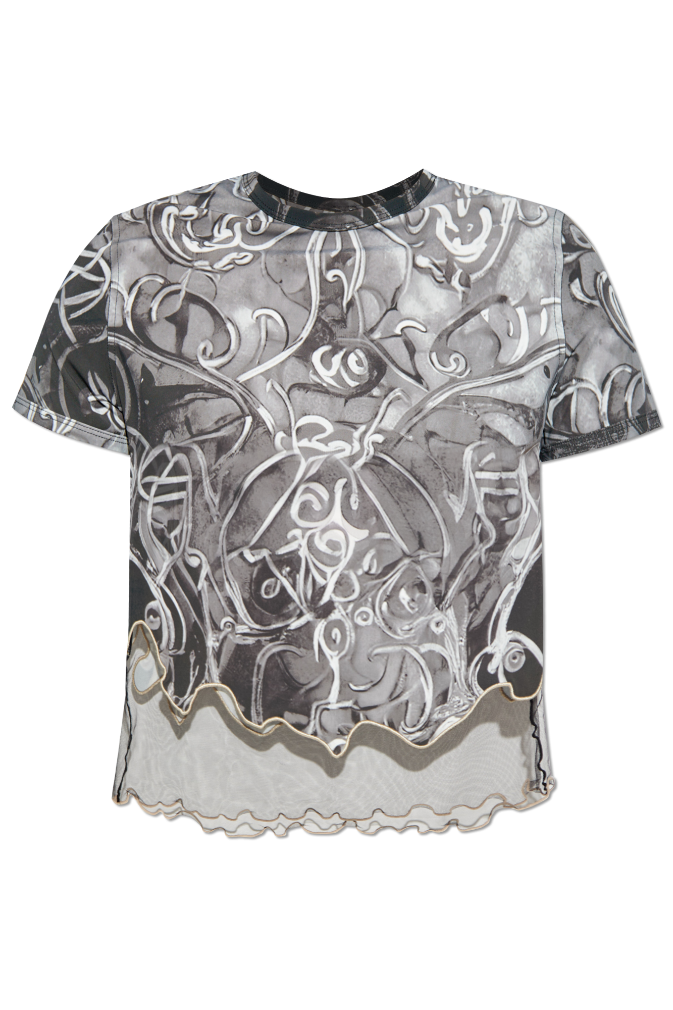 Diesel T-shirt `T-INLAY`, Kobiety, Szary