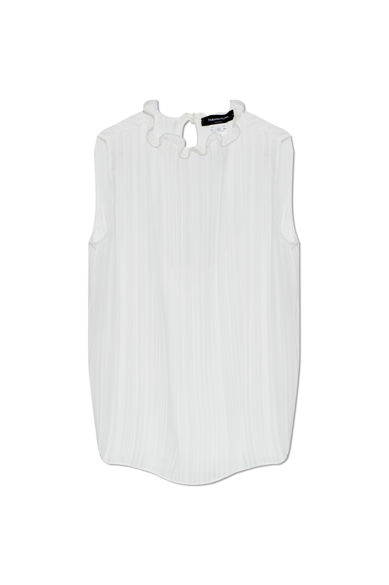 Fabiana Filippi Plisowany Top, Kobiety, Biały