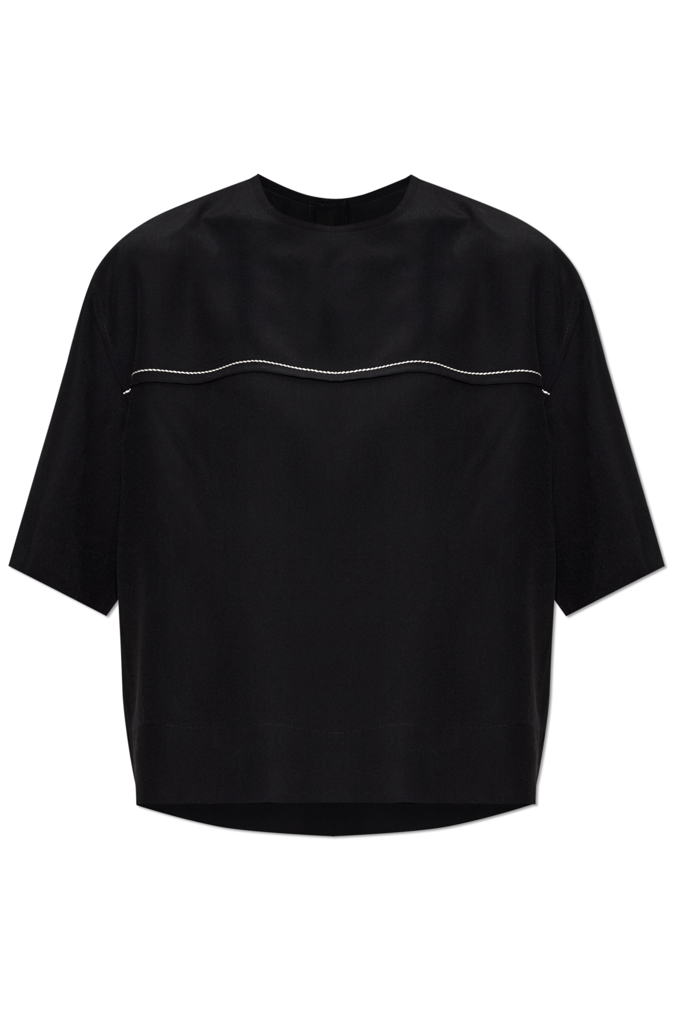 Marni Jedwabny Top, Kobiety, Czarny
