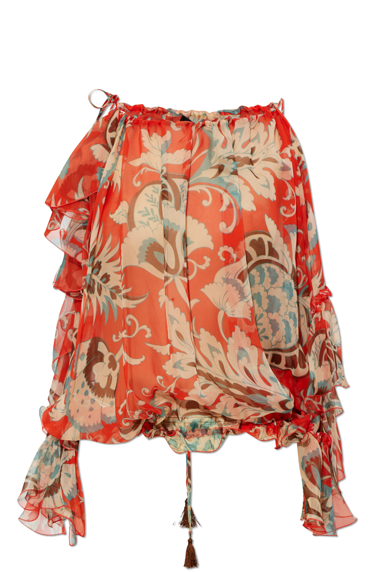 Etro Wzorzysty Top, Kobiety, Czerwony