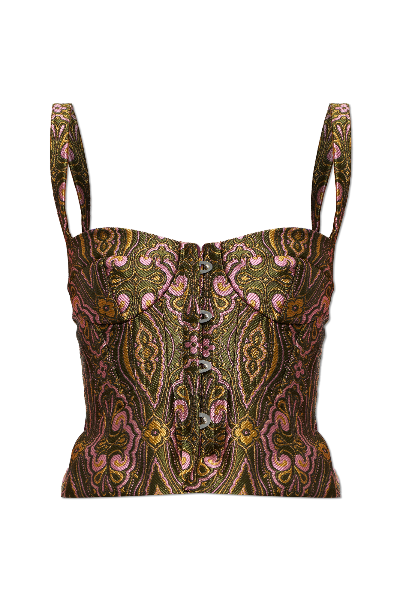 Etro Dopasowany Wzorzysty Top, Kobiety, Zielony