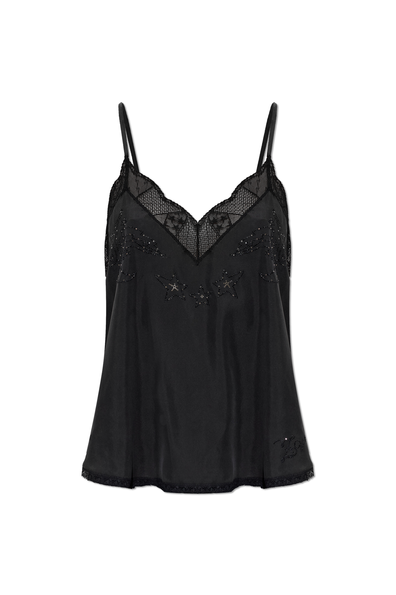 Zadig & Voltaire Jedwabny Top ‘Christy’, Kobiety, Czarny