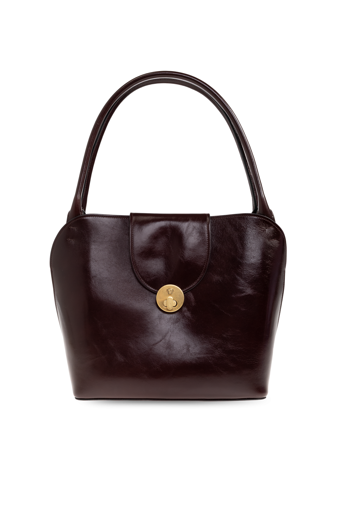 Versace Skórzana Torba Na Ramię Z Głową Meduzy, Kobiety, Bordo