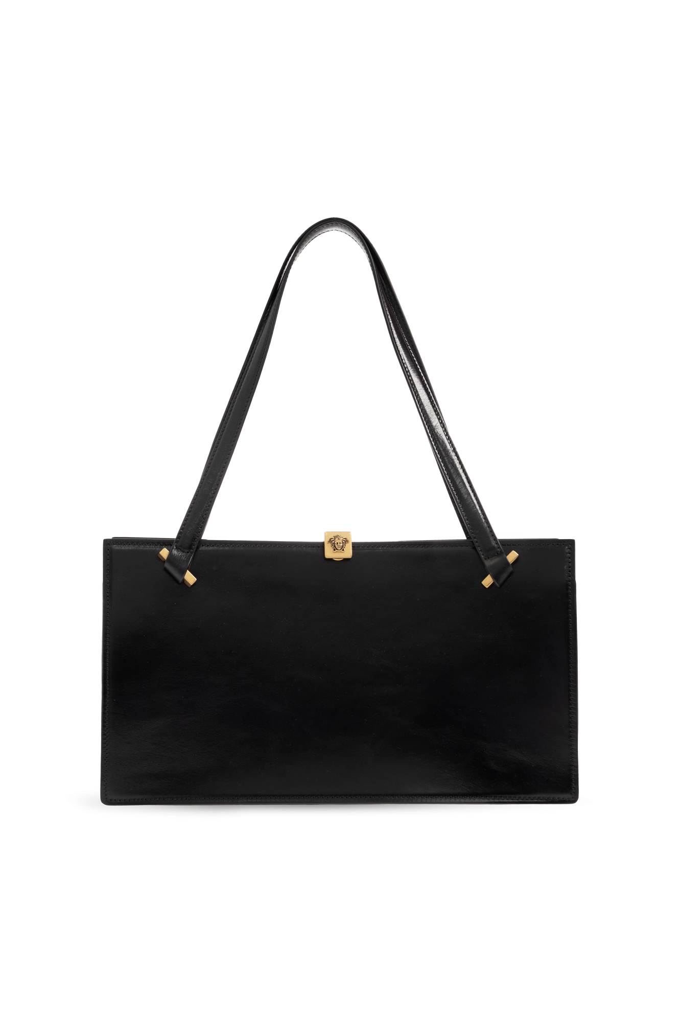 Versace Skórzana Torba `Severine`, Kobiety, Czarny