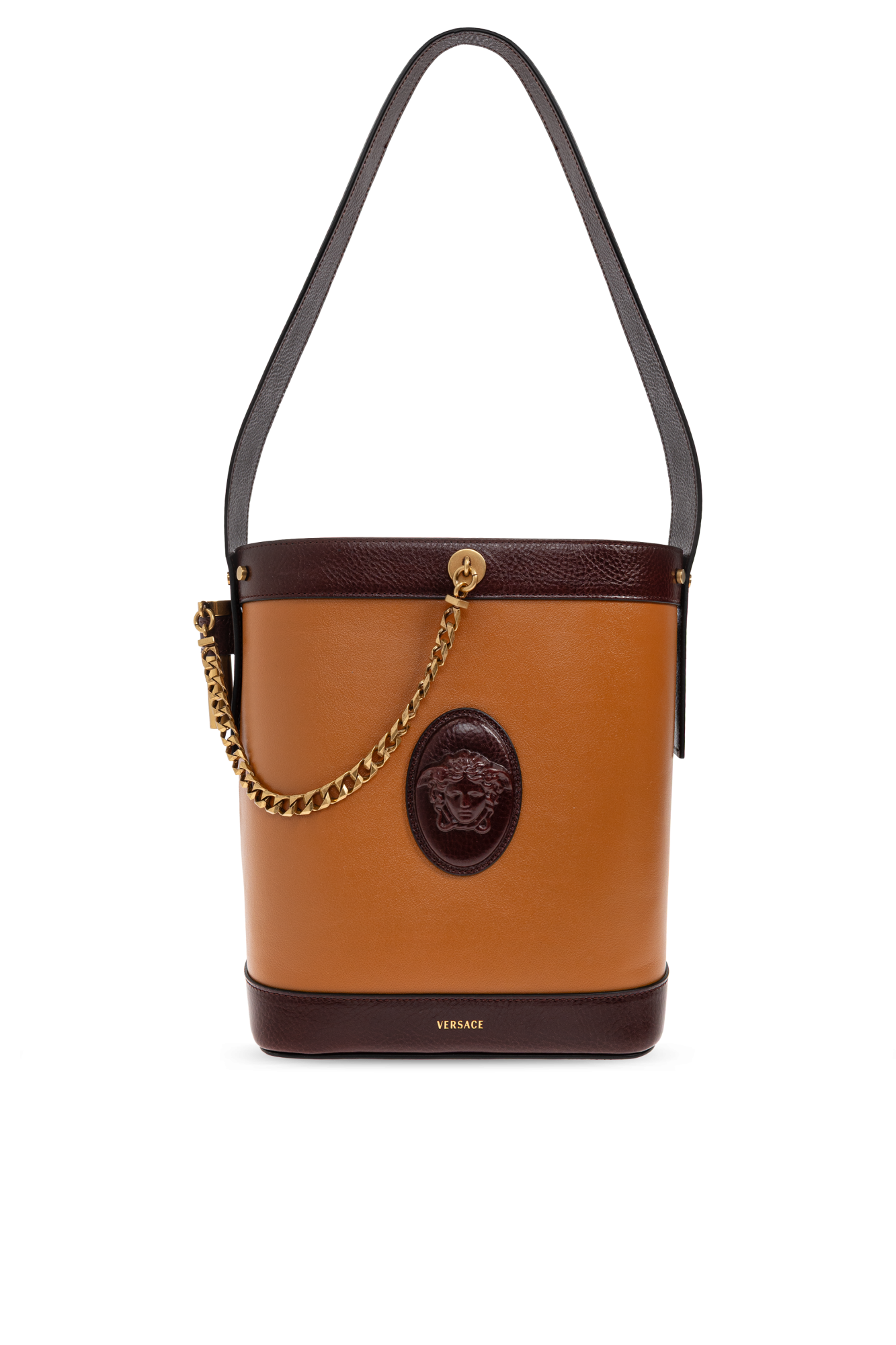 Versace Torba Na Ramię `Pivot Small` Typu `bucket`, Kobiety, Brązowy
