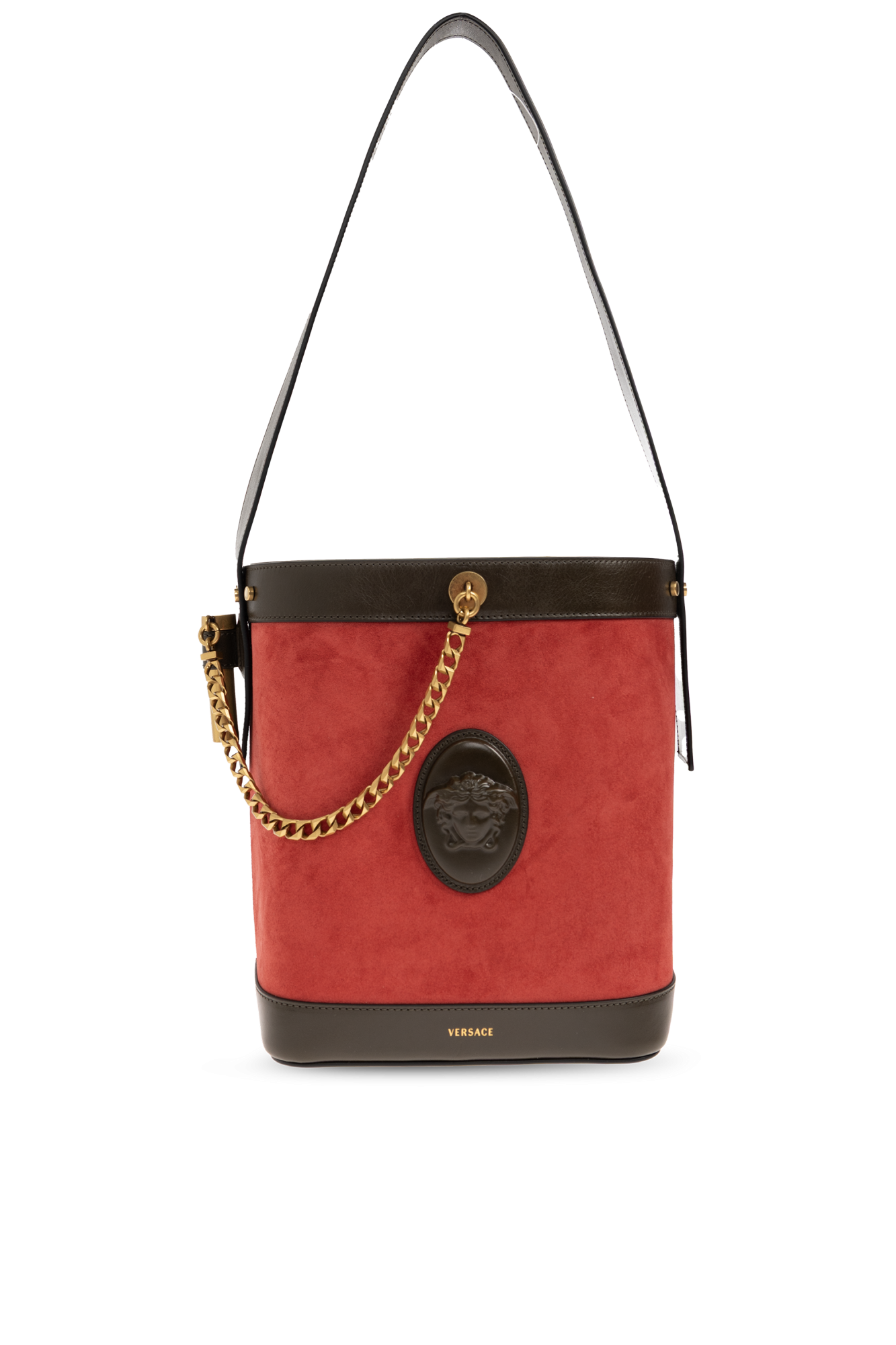 Versace Torba Na Ramię `Pivot Small` Typu `bucket`, Kobiety, Czerwony