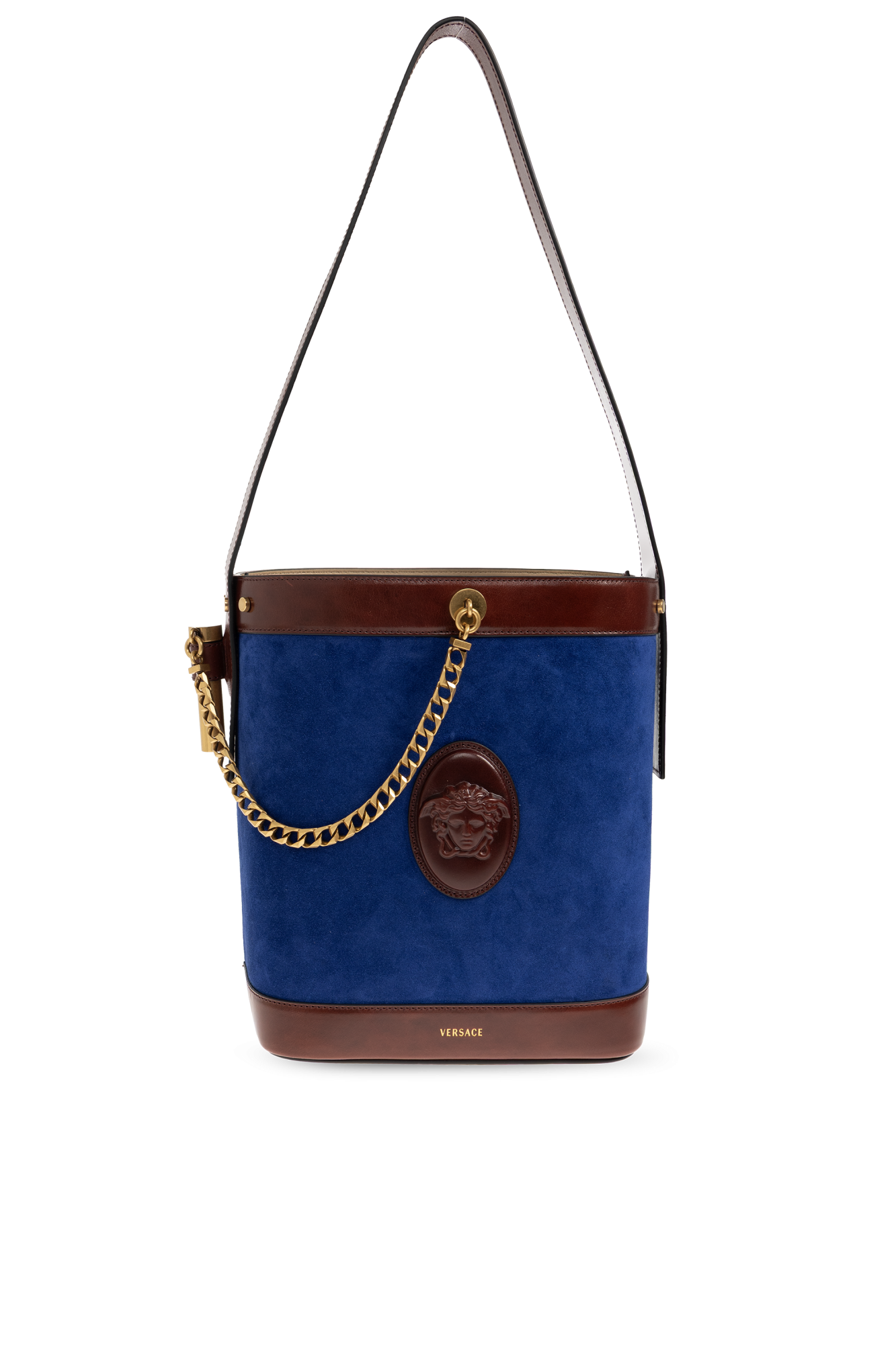 Versace Torba Na Ramię `Pivot Small` Typu `bucket`, Kobiety, Granatowy