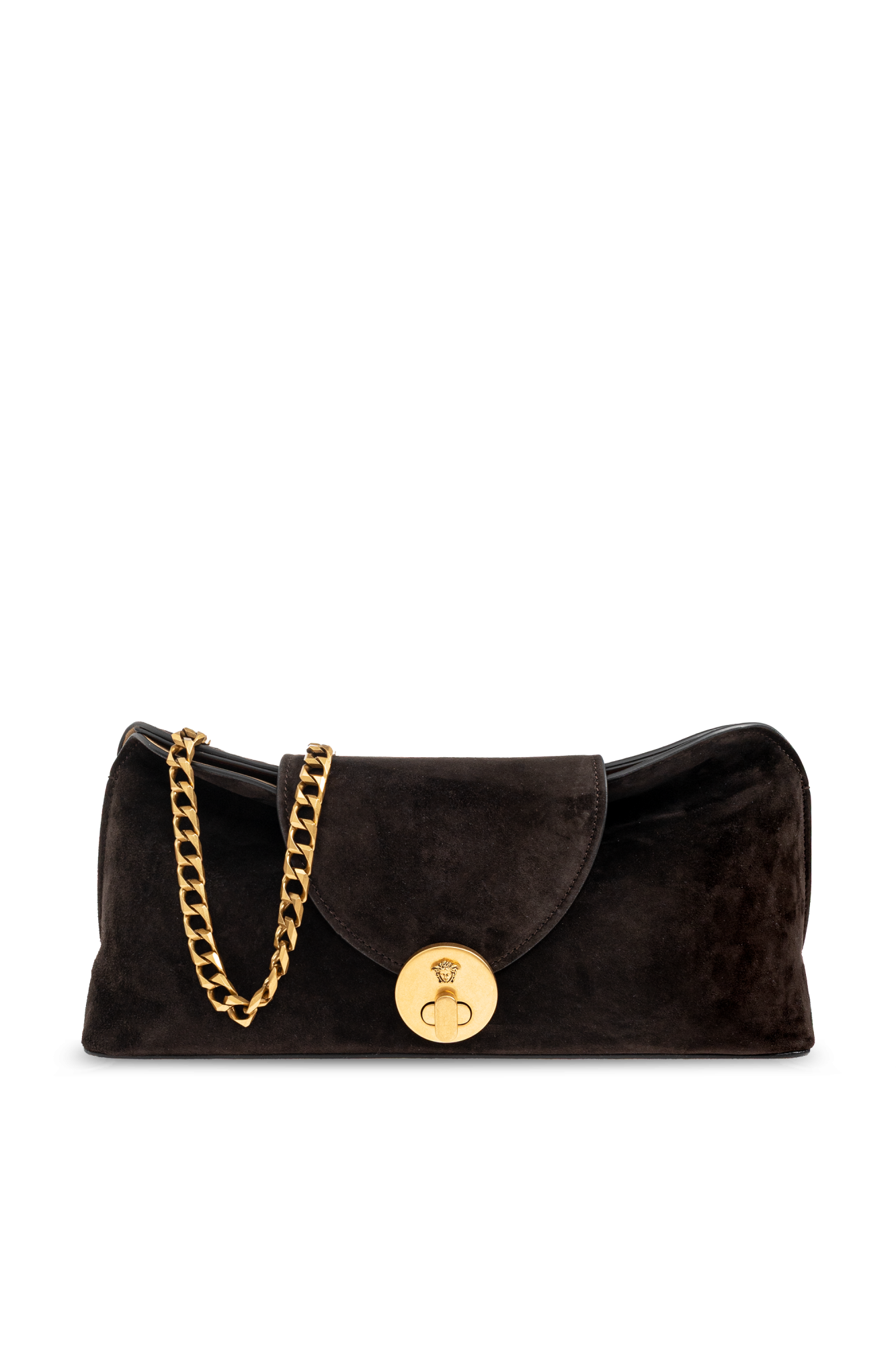 Versace Zamszowa Torba `Vivian`, Kobiety, Brązowy