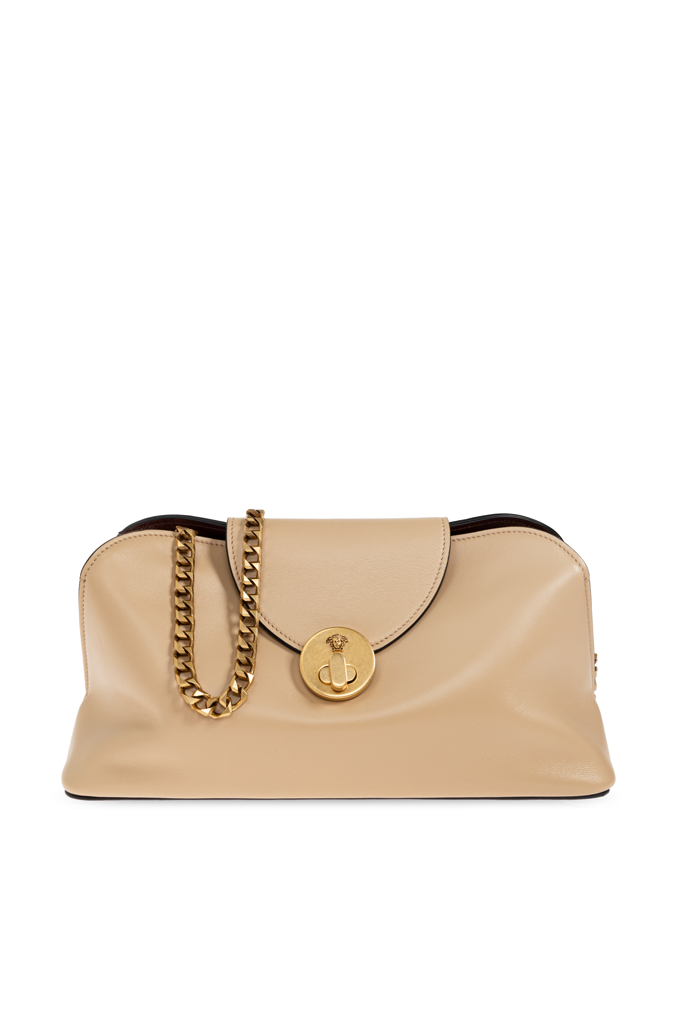 Versace Skórzana Torba, Kobiety, Beżowy