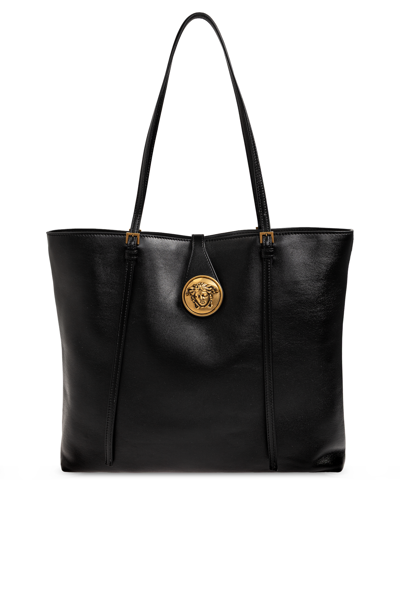 Versace Skórzana Torba, Kobiety, Czarny
