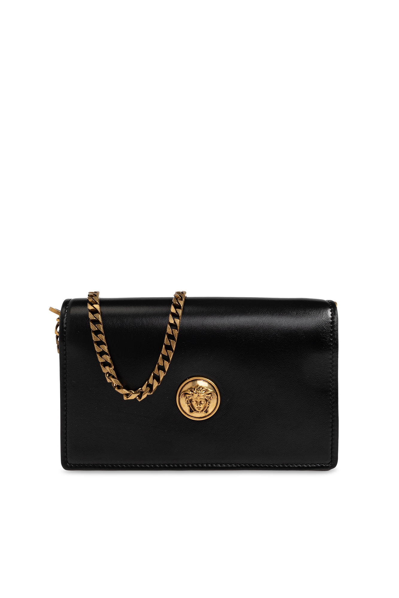 Versace Skórzana Torba Z Głową Meduzy, Kobiety, Czarny