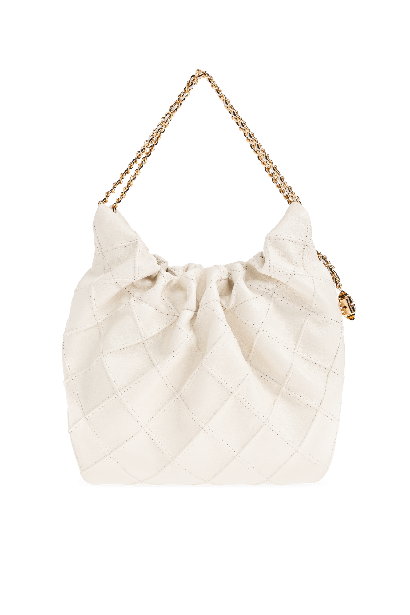 Tory Burch Torba Na Ramię `Fleming Mini` Typu `hobo`, Kobiety, Kremowy