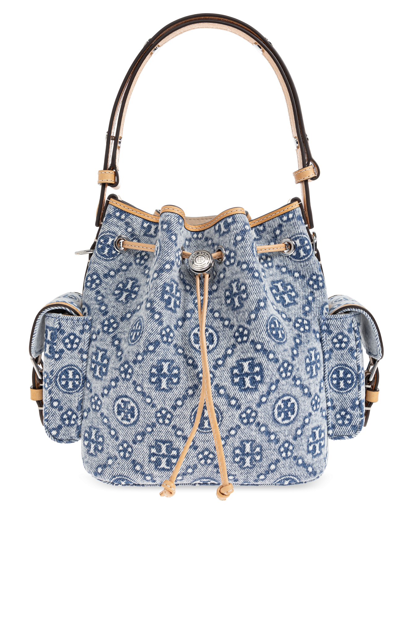 Tory Burch Torba Do Ręki Z Monogramem, Kobiety, Niebieski