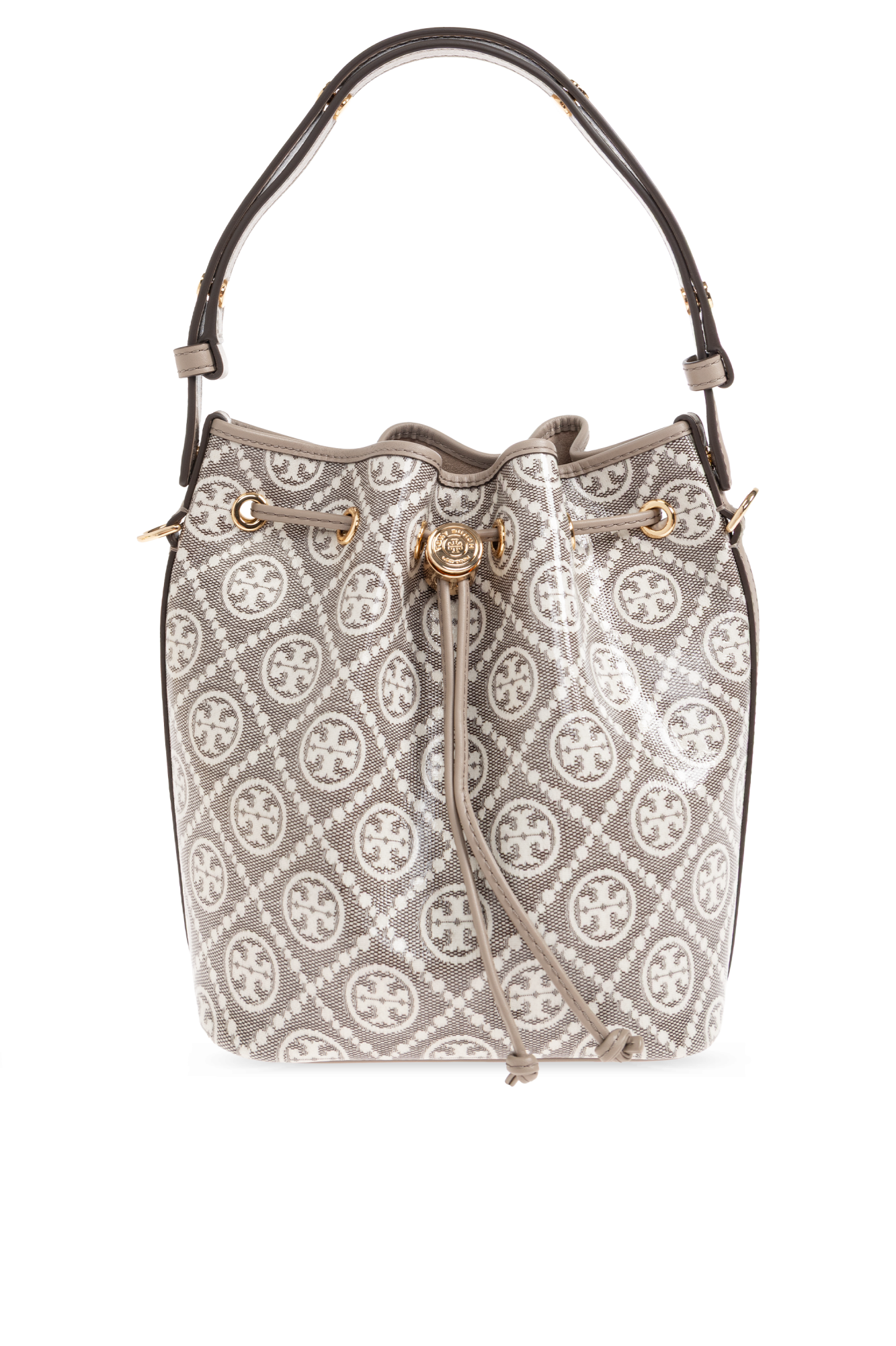 Tory Burch Torba Z Monogramem, Kobiety, Beżowy