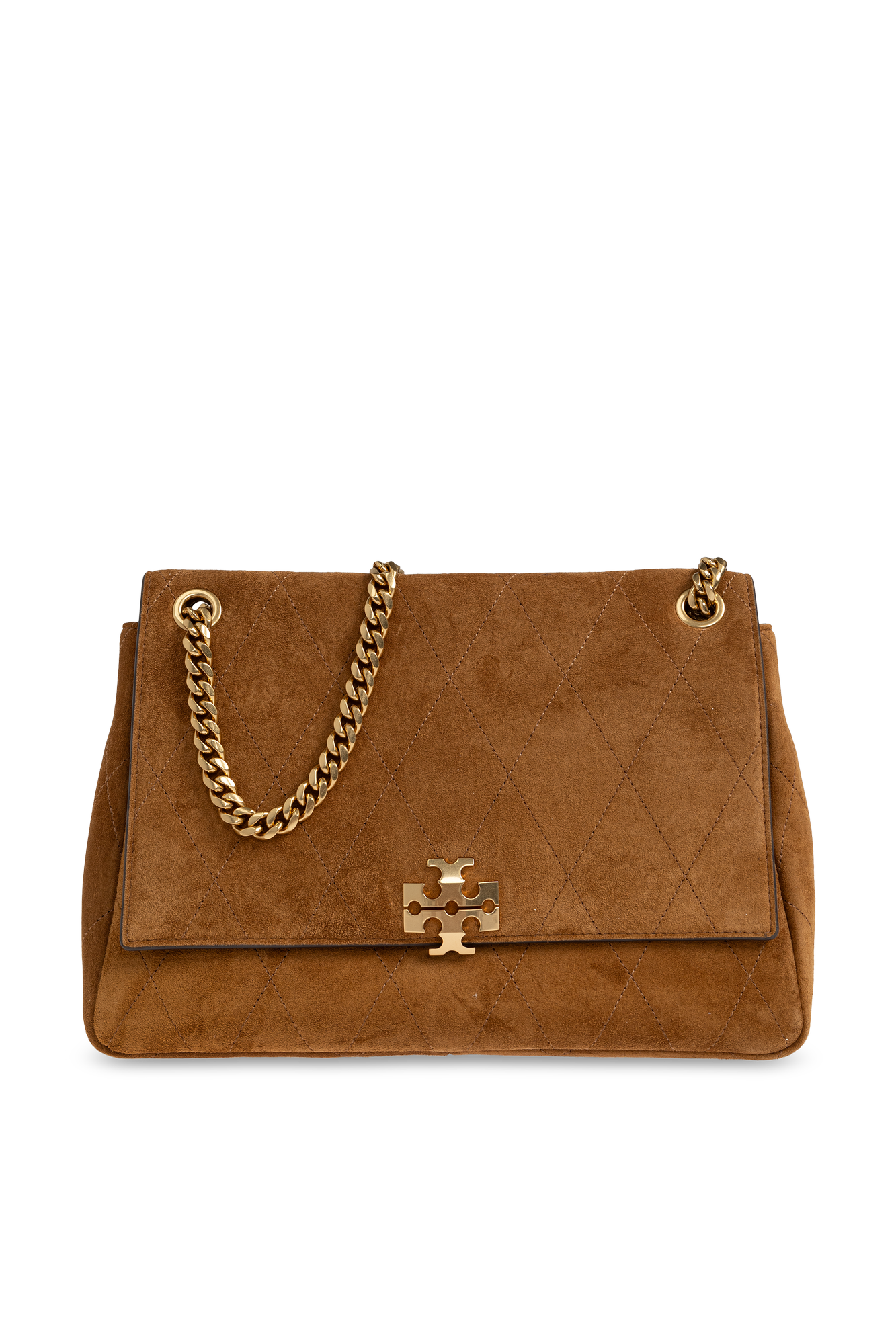 Tory Burch Zamszowa Torba `Charlie`, Kobiety, Brązowy