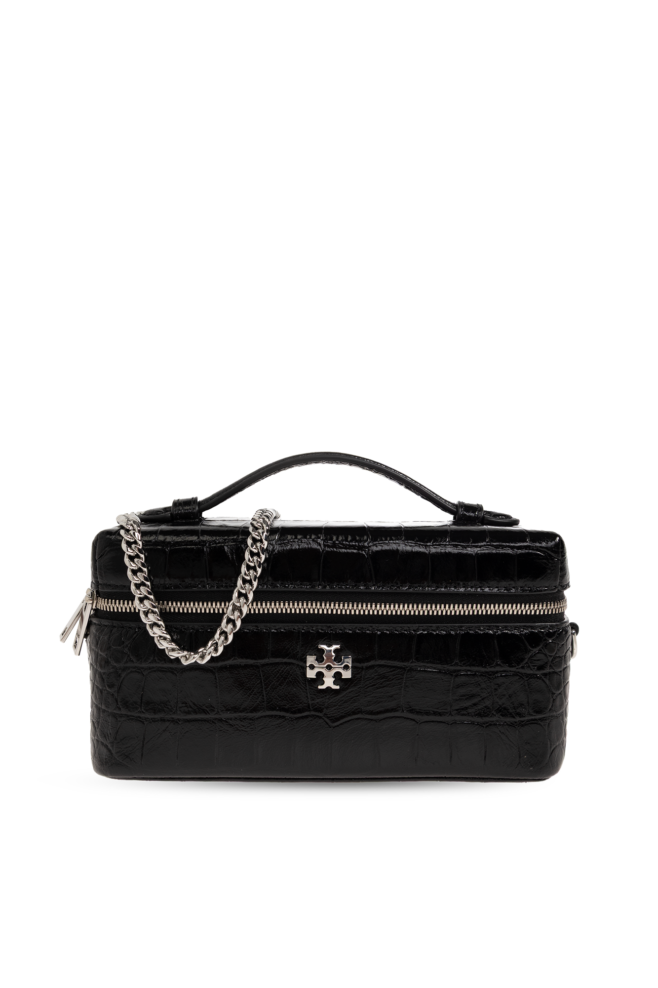 Tory Burch Skórzana Torba `Charlie`, Kobiety, Czarny