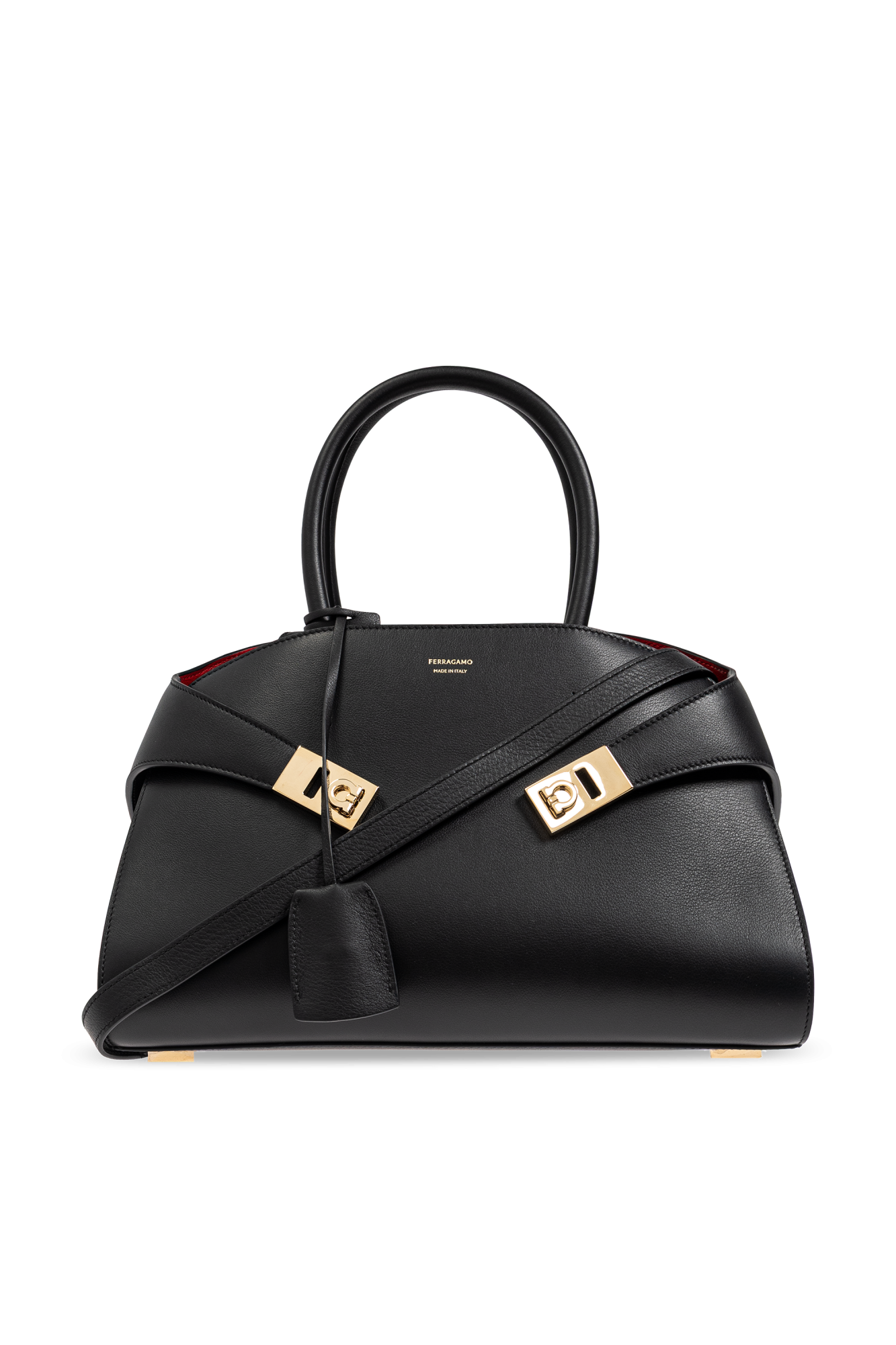 FERRAGAMO Torba Do Ręki `Hug Small`, Kobiety, Czarny