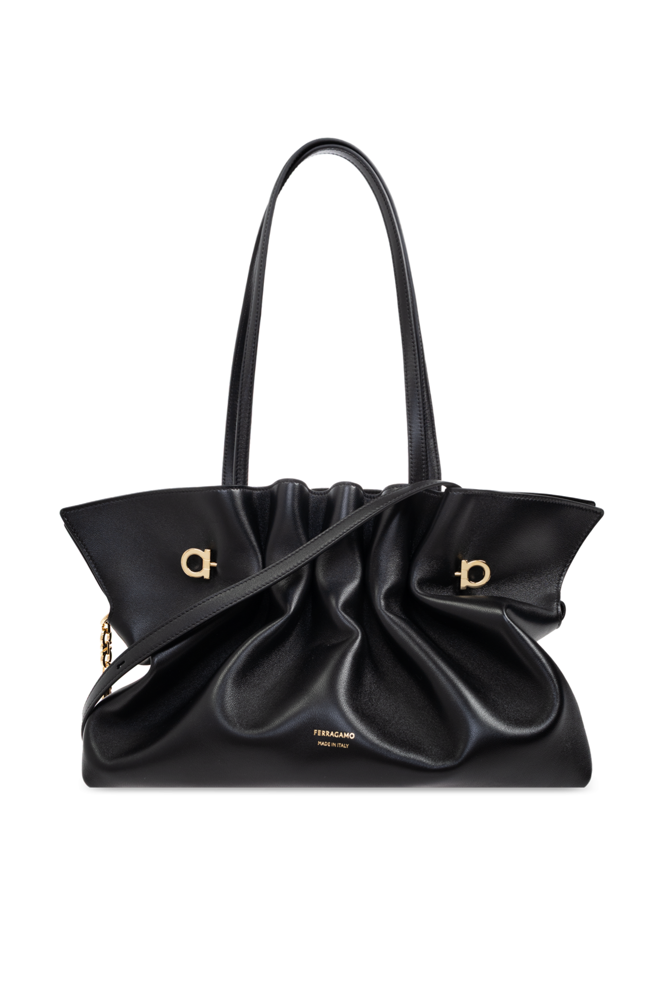 FERRAGAMO Torba Na Ramię `Pierc Medium`, Kobiety, Czarny