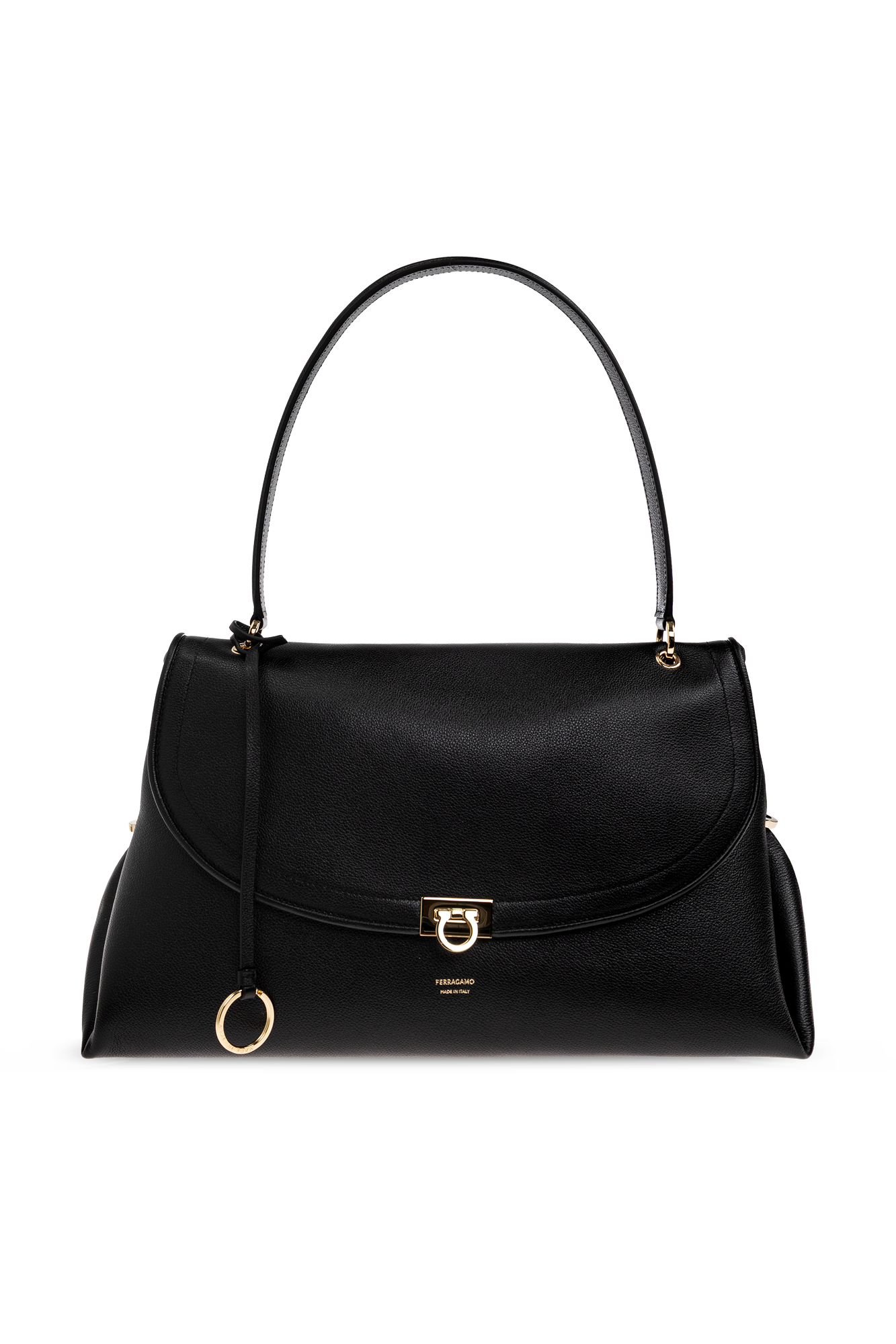 FERRAGAMO Skórzana Torba `Sofia 2026 Large`, Kobiety, Czarny