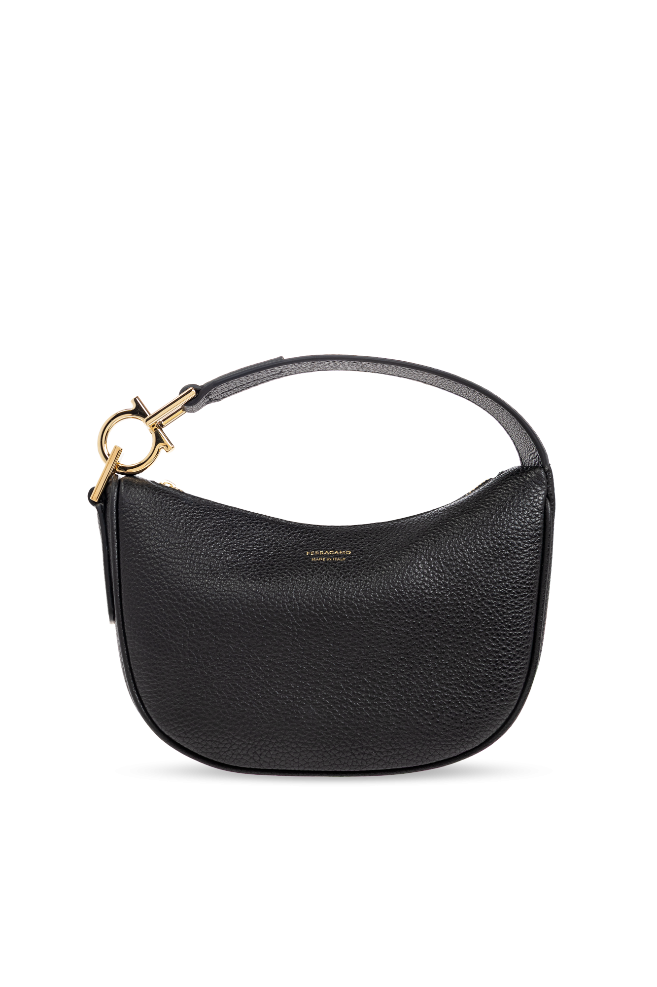FERRAGAMO Skórzana Torba Do Ręki, Kobiety, Czarny